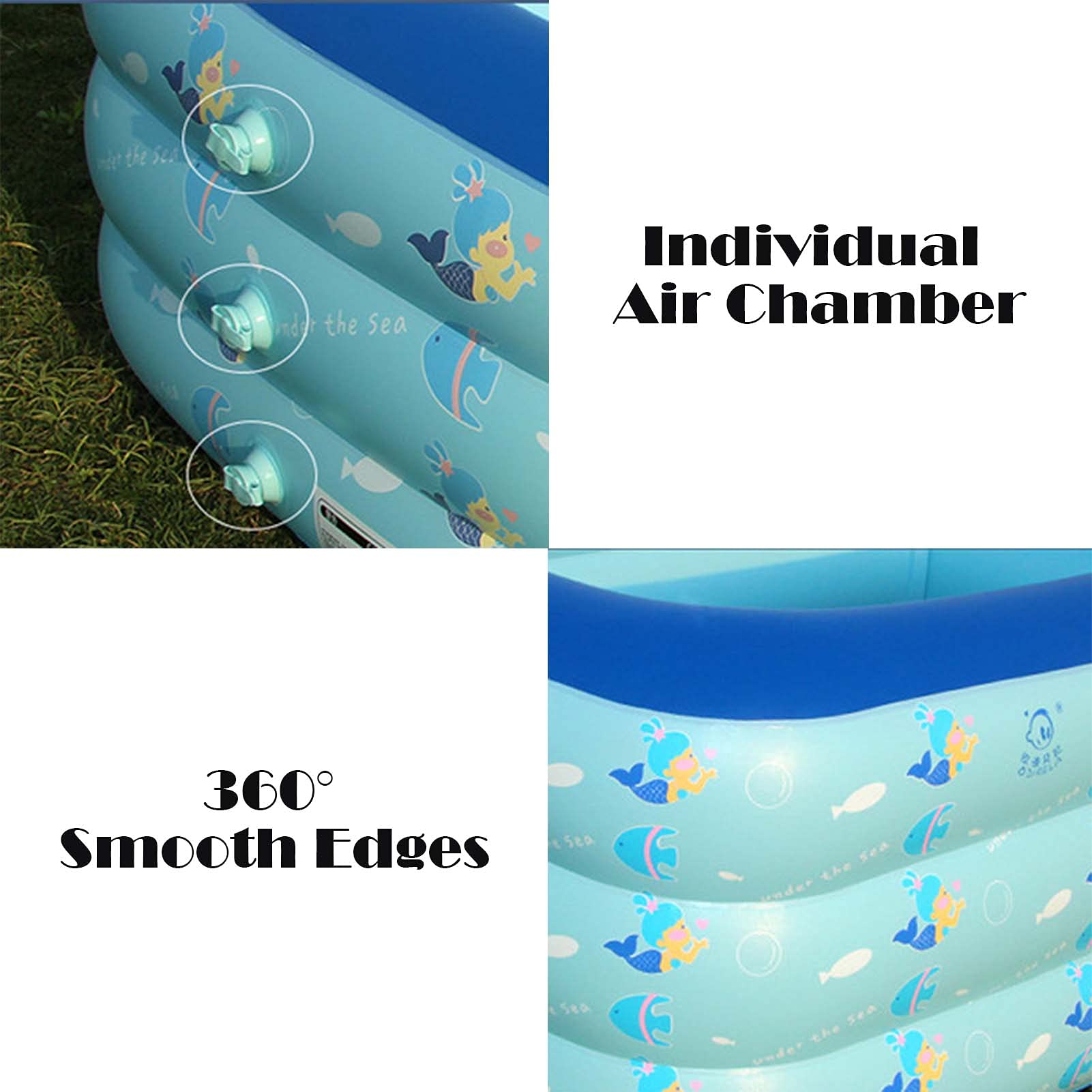 **103x69x24 Inch Inflatable Pool – Large Blow Up Swimming Pool for Adults & Kids – Family-Sized Above Ground Rectangle Lounge Pool – Perfect for Garden, Backyard, and Outdoor Relaxation**    *(Ideal for Summer Parties, Family Fun, Kids Playtime, and Backyard Lounging)*