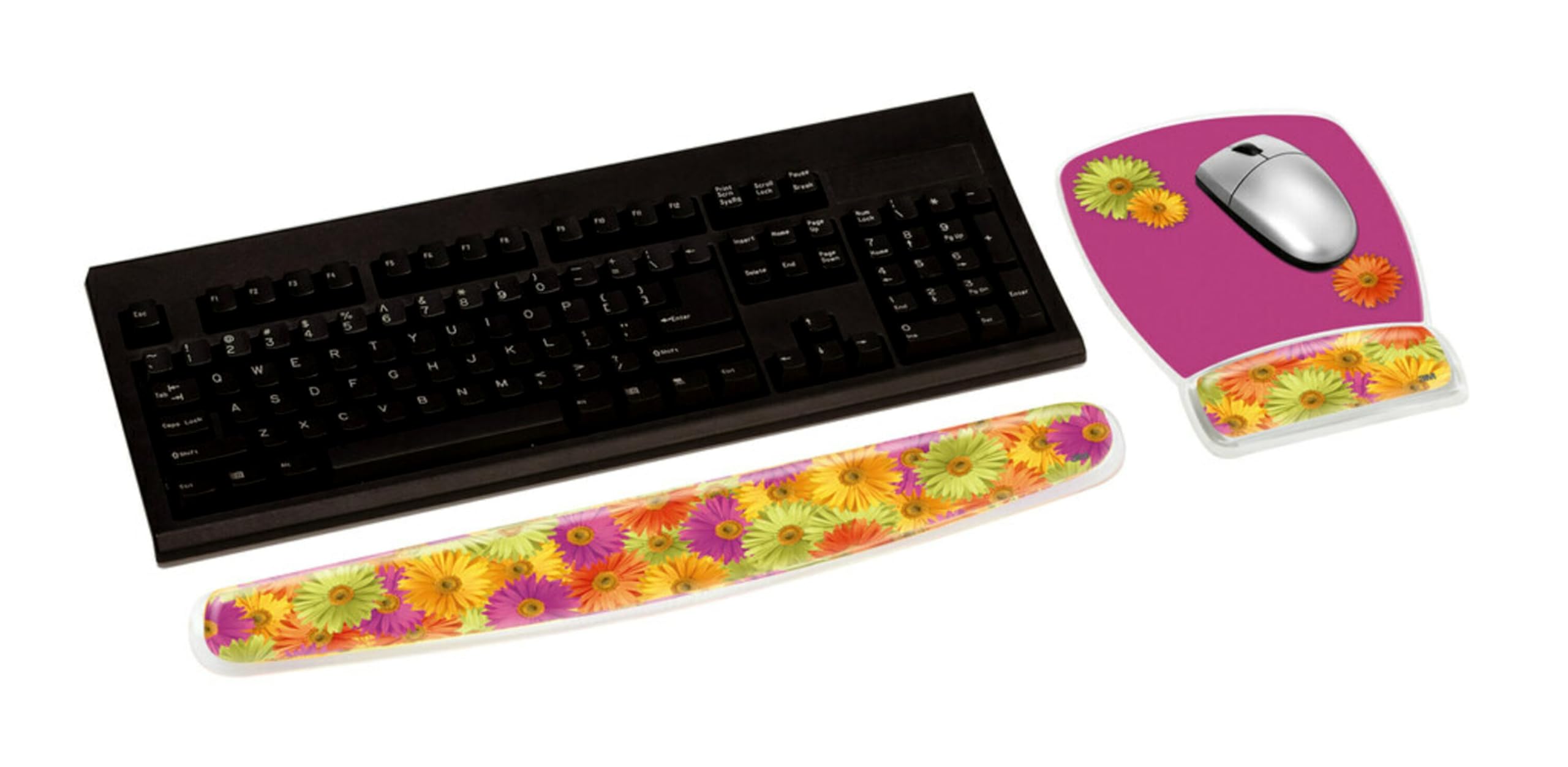 3M Precise Mouse Pad with Gel Wrist Rest - Ergonomic Daisy Design (MW308DS) for Comfort & Precision | Durable, Easy-Clean Surface for Optical Mice | Perfect for Office, Gaming & Long Computer Use