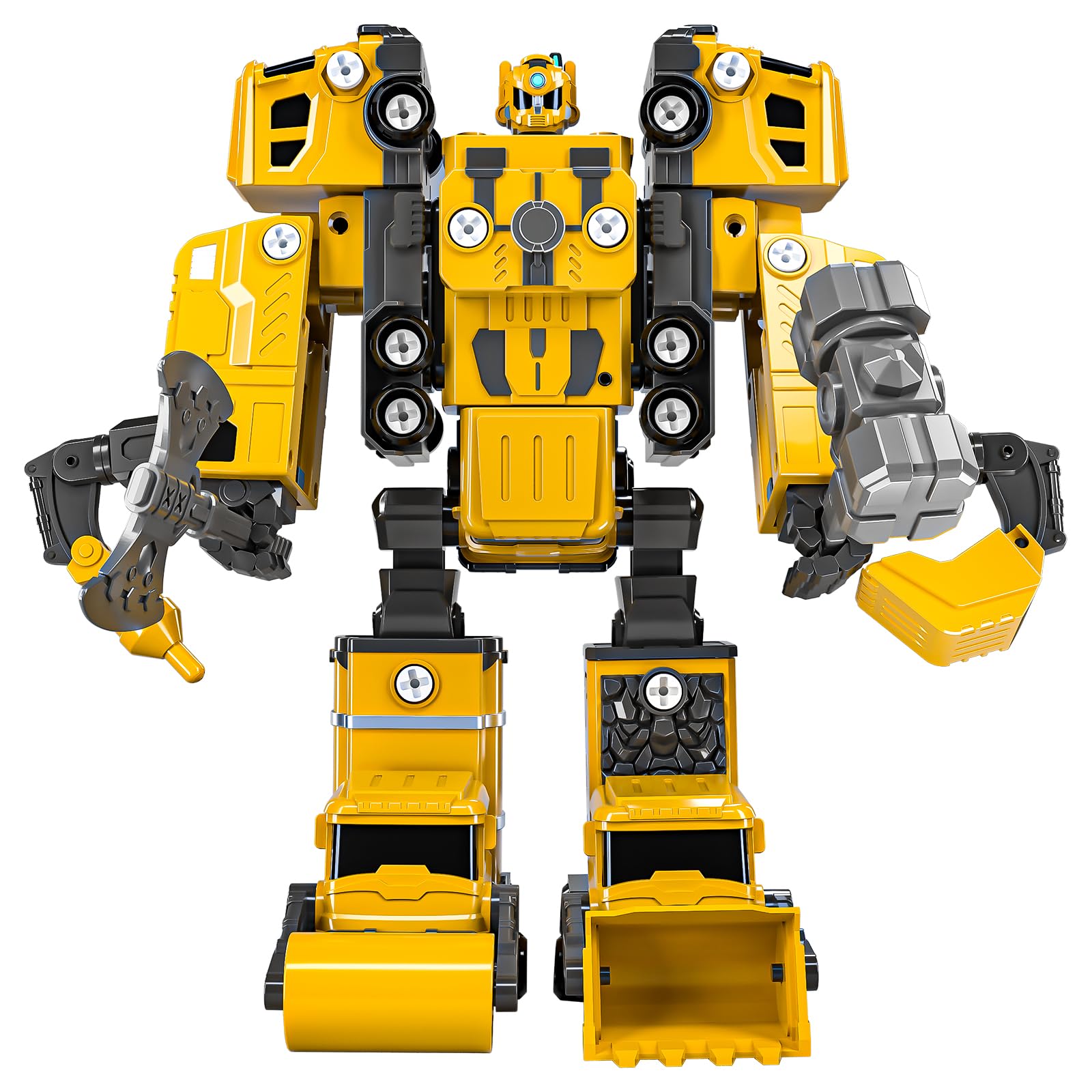 TEMI Construction Truck Toys for Kids Ages 3-8 - Transforming Robot Vehicle Building Set, STEM Learning Toys for Boys & Girls | Perfect for Birthday Gifts, Pretend Play & Early Childhood Development