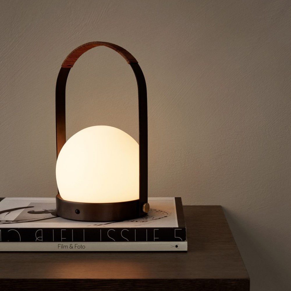 AUDO CPH Carrie Portable Rechargeable Table Lamp in Bronzed Brass - Perfect for Bedroom, Living Room, and Office Decor