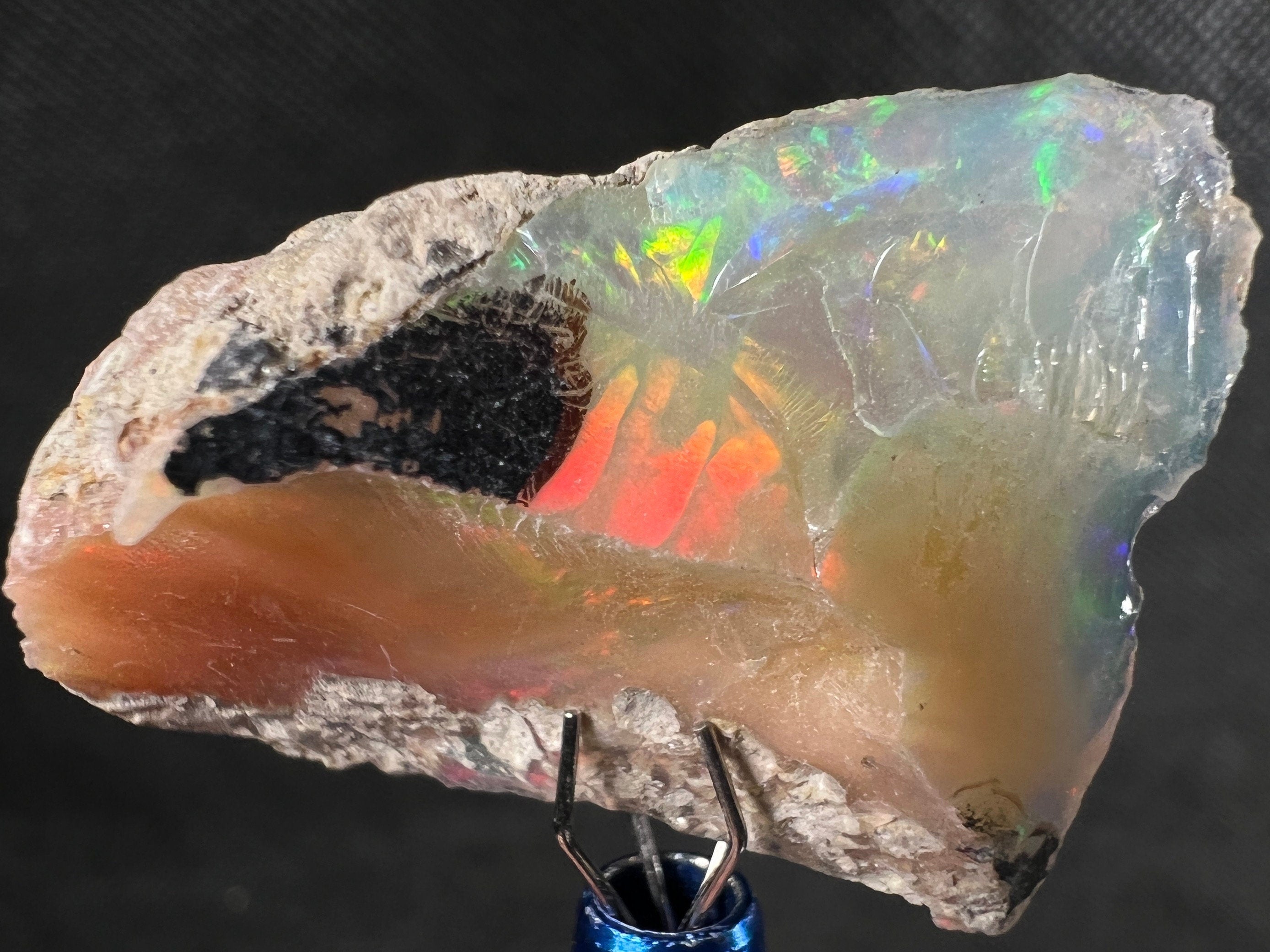 Premium 4A+ Welo Opal Raw Crystal - Certified Cutting Grade Opal for Jewelry Making (50629) | Ideal for Rings, Necklaces & Handcrafted Gemstone Designs