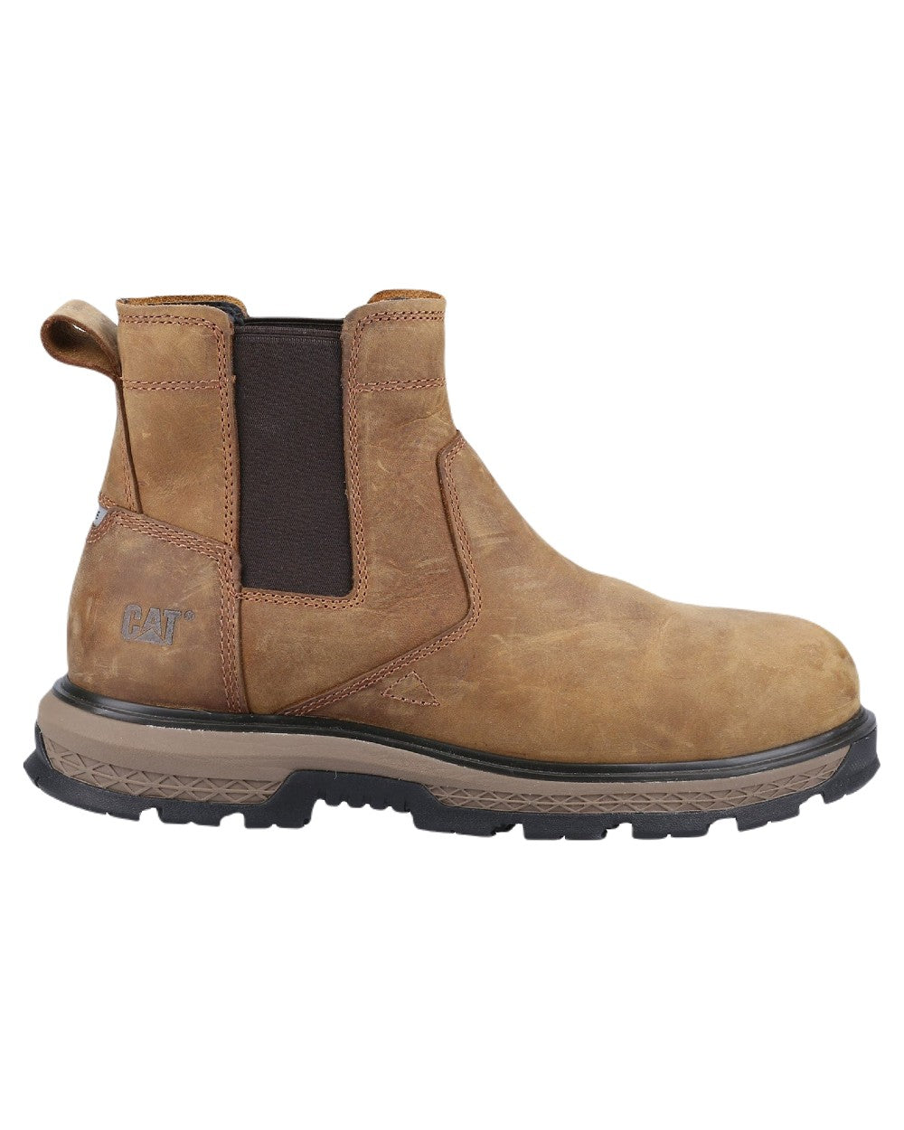 Caterpillar Men's Exposition Chelsea Safety Work Boots - Steel Toe, Slip Resistant for Construction & Industrial Work