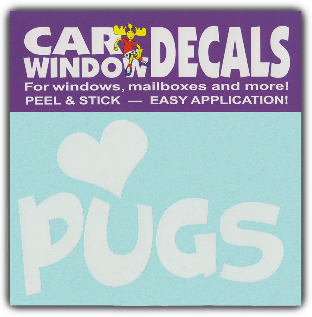 Pug Lover Car Window Decals - Cute Dog Stickers for Cars, Trucks & Glass Windows | Waterproof Vinyl Decals for Auto, Home & Office Decor