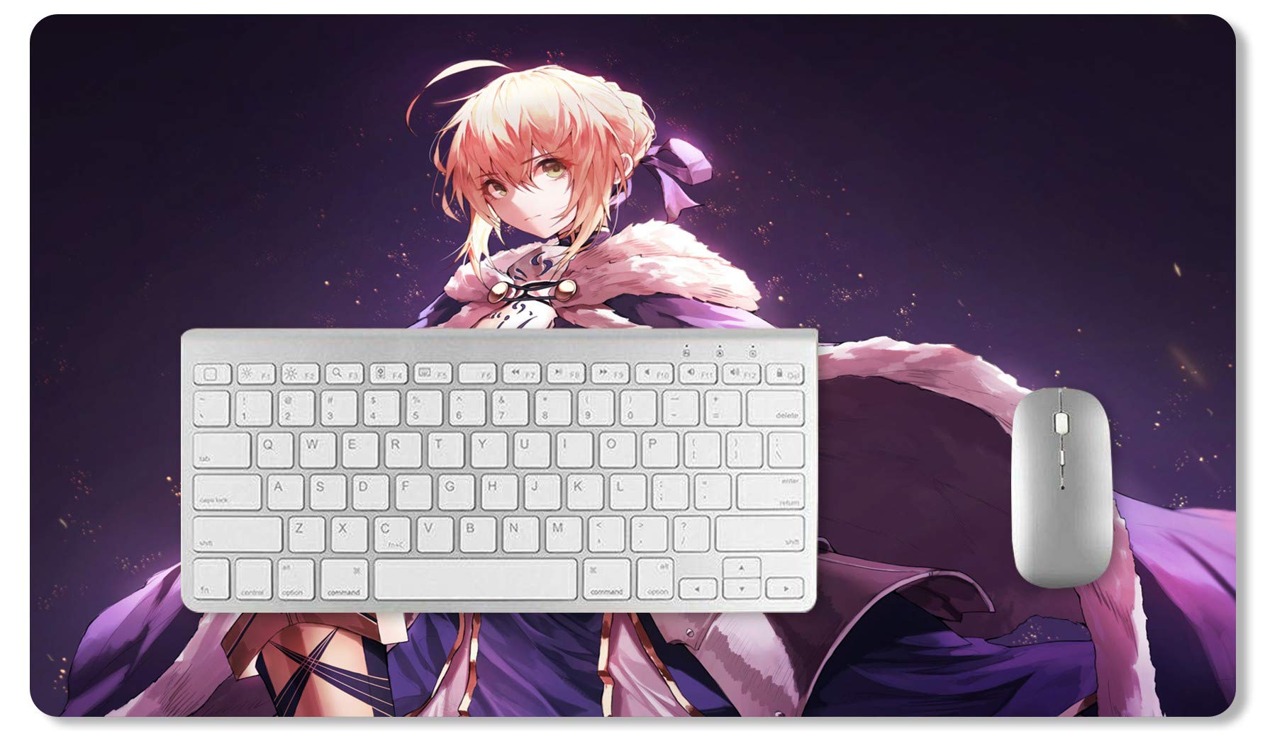 Fate Stay Night Saber Alter Anime Mouse Pad - Large Gaming Desk Mat for Computer & Keyboard - Officially Licensed Fate Grand Order Merchandise - Perfect for PC Gaming, Office Work & Anime Decor (221)