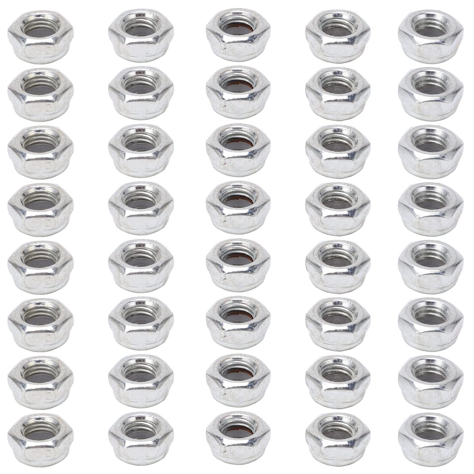 40pcs Carbon Steel Skateboard Axle Nuts & Truck Hardware Kit - Durable Silver Skateboard Parts for Skateboards, Outdoor Scooters & Longboards | Perfect for Street Skating, Park Riding & DIY Board Maintenance