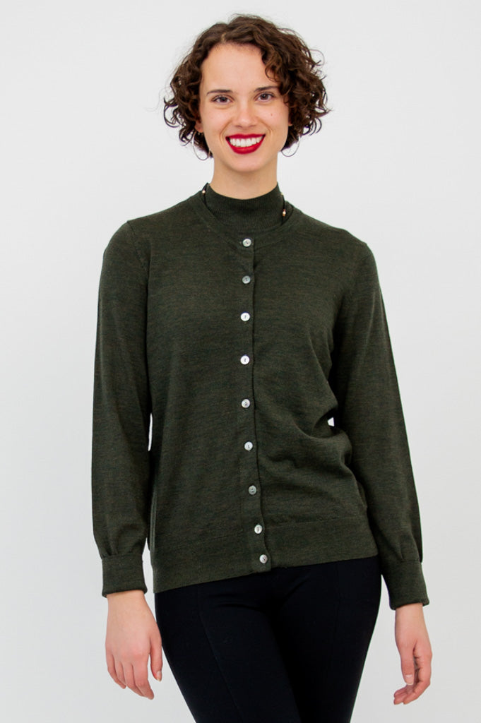 Soft Merino Wool Kitten Cardigan for Women - Cozy Boscage Knit Sweater for Fall & Winter - Perfect for Casual Outfits and Layering