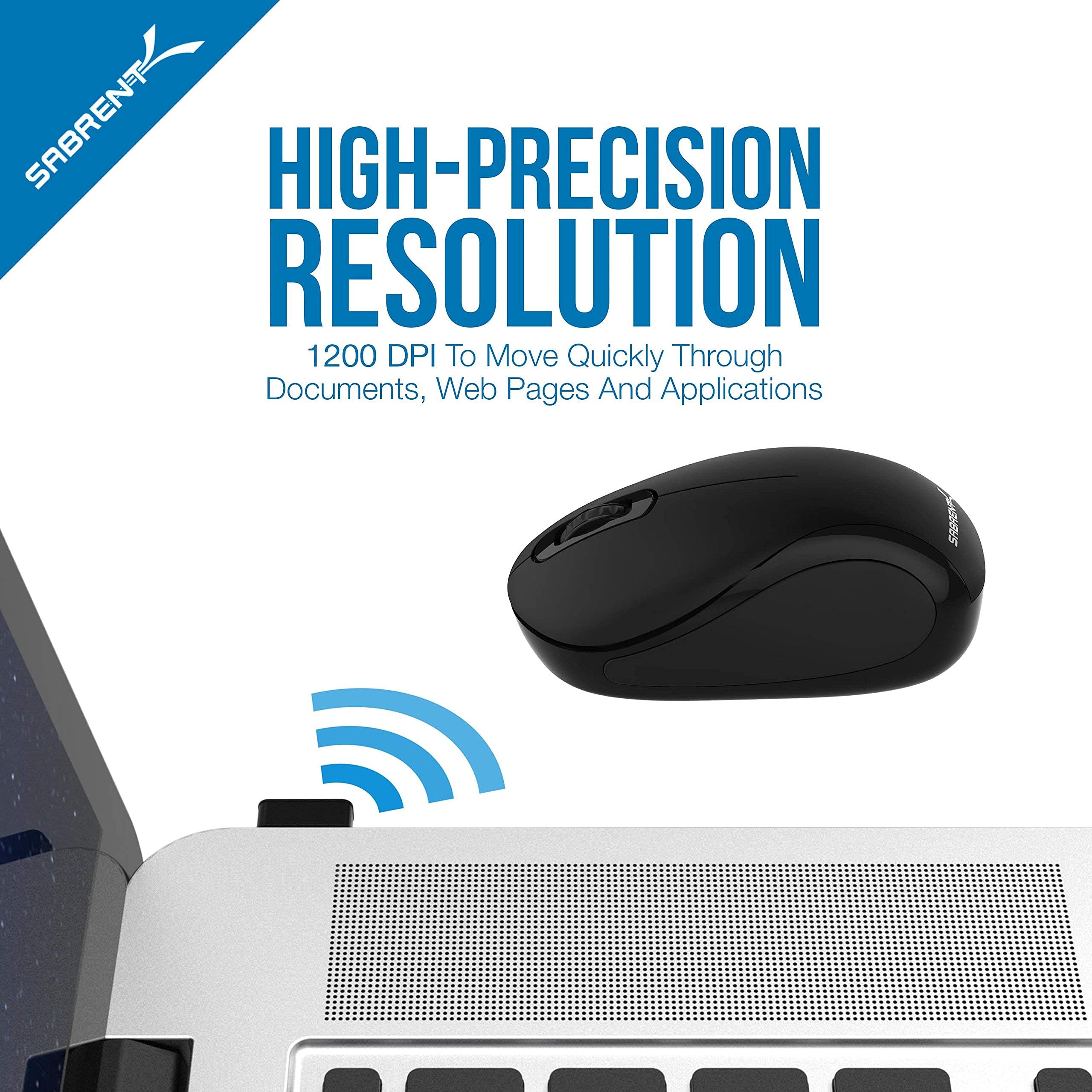 Sabrent Universal USB-C Laptop Docking Station with 4K HDMI, Ethernet, 6 Ports & Mini Wireless Mouse - Portable Travel Dock for MacBook, Dell, HP - Ideal for Home Office, Remote Work & Business Travel