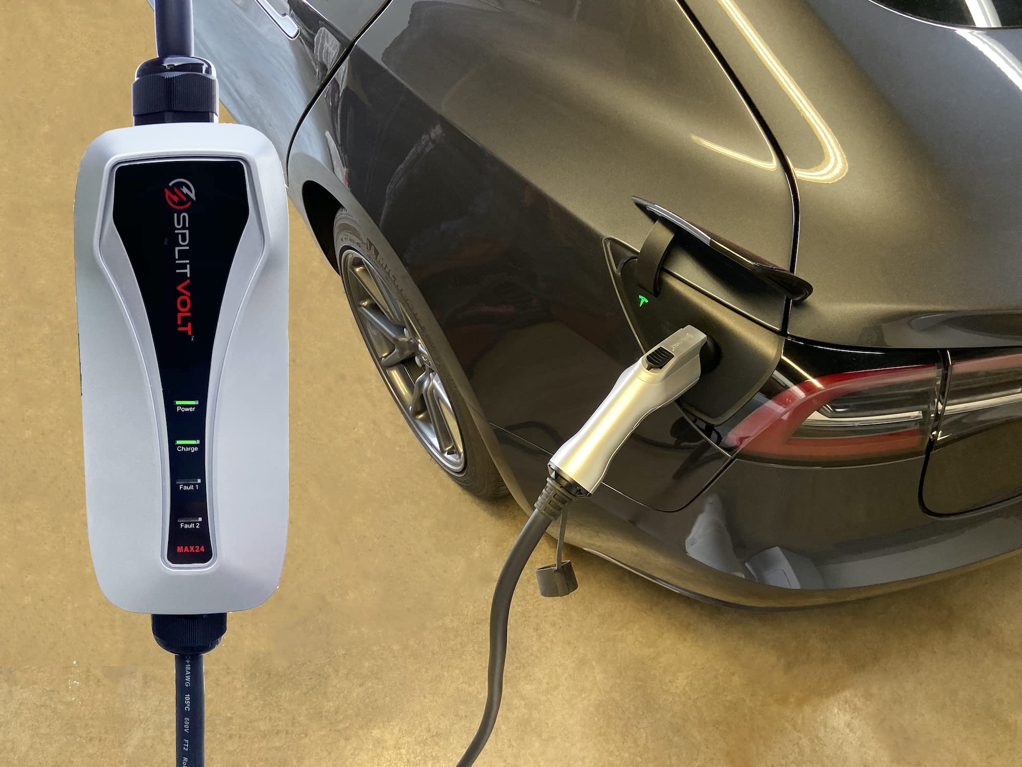 NEMA 10-30 24 Amp Level 2 Portable EV Charger | 220-240V J1772 Plug Electric Vehicle Charger | 26ft Cable Fast Charging Station | NEC-Safe for Home & Travel Use | Perfect for Tesla, Chevy, Nissan EVs