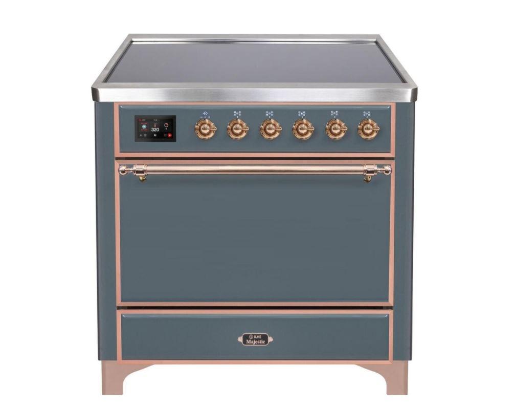 ILVE 36 Inch Majestic II Series Induction Range with 5 Burners & 3.5 cu. ft. Oven - TFT Display, Solid Door (UMI09QNS3) - Perfect for Modern Kitchens, Home Chefs & Professional Cooking