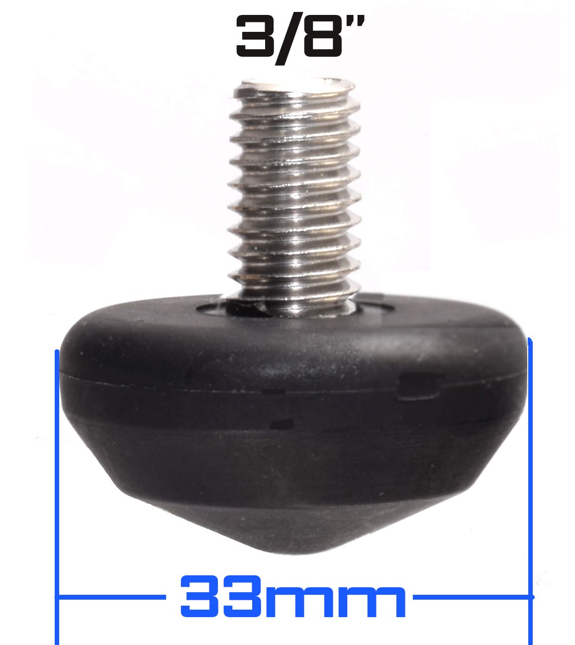 Leofoto LS-25 Set of 3 Universal 33mm Rubber Tripod Feet with 3/8