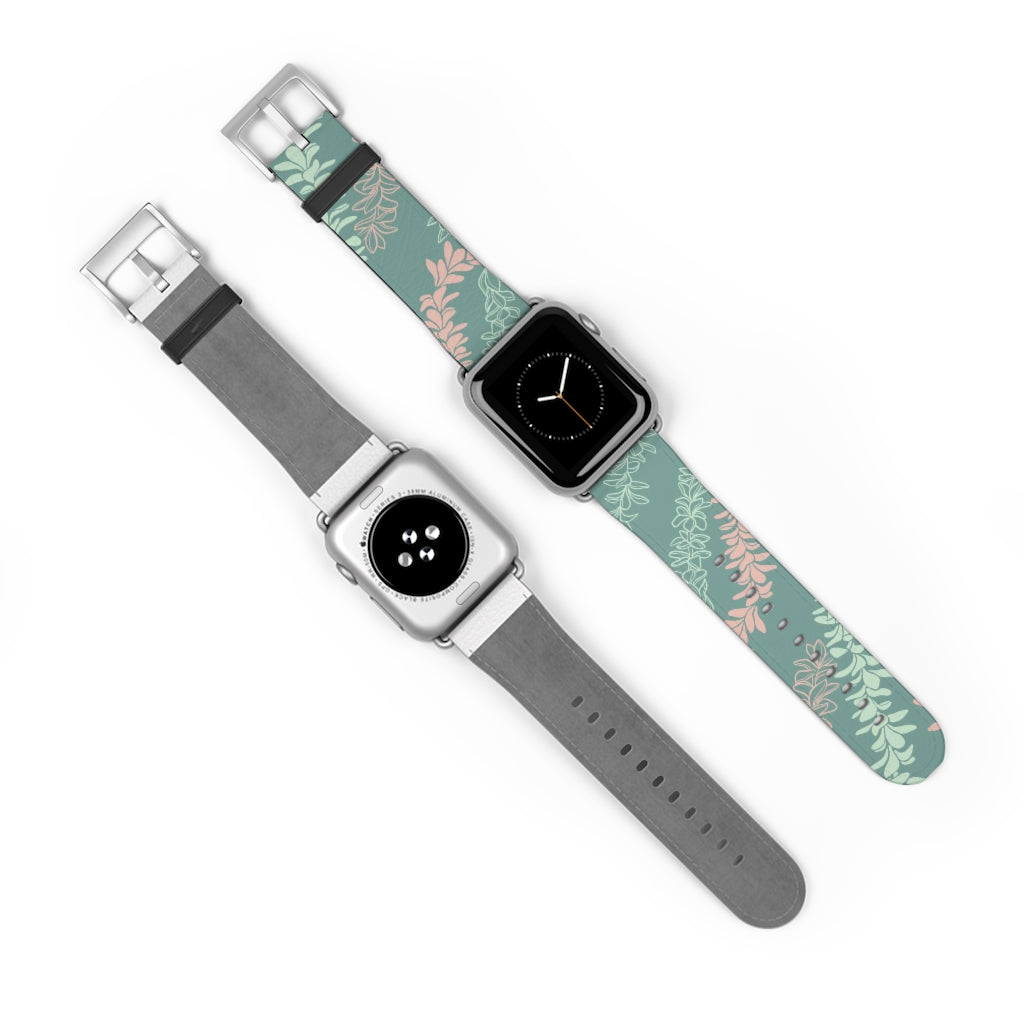 Groovy Pua Melia Watch Band - Premium Replacement Strap for Apple Watch, Fitbit & Samsung Galaxy - Soft Silicone, Adjustable, Comfortable for Workout, Running & Daily Wear