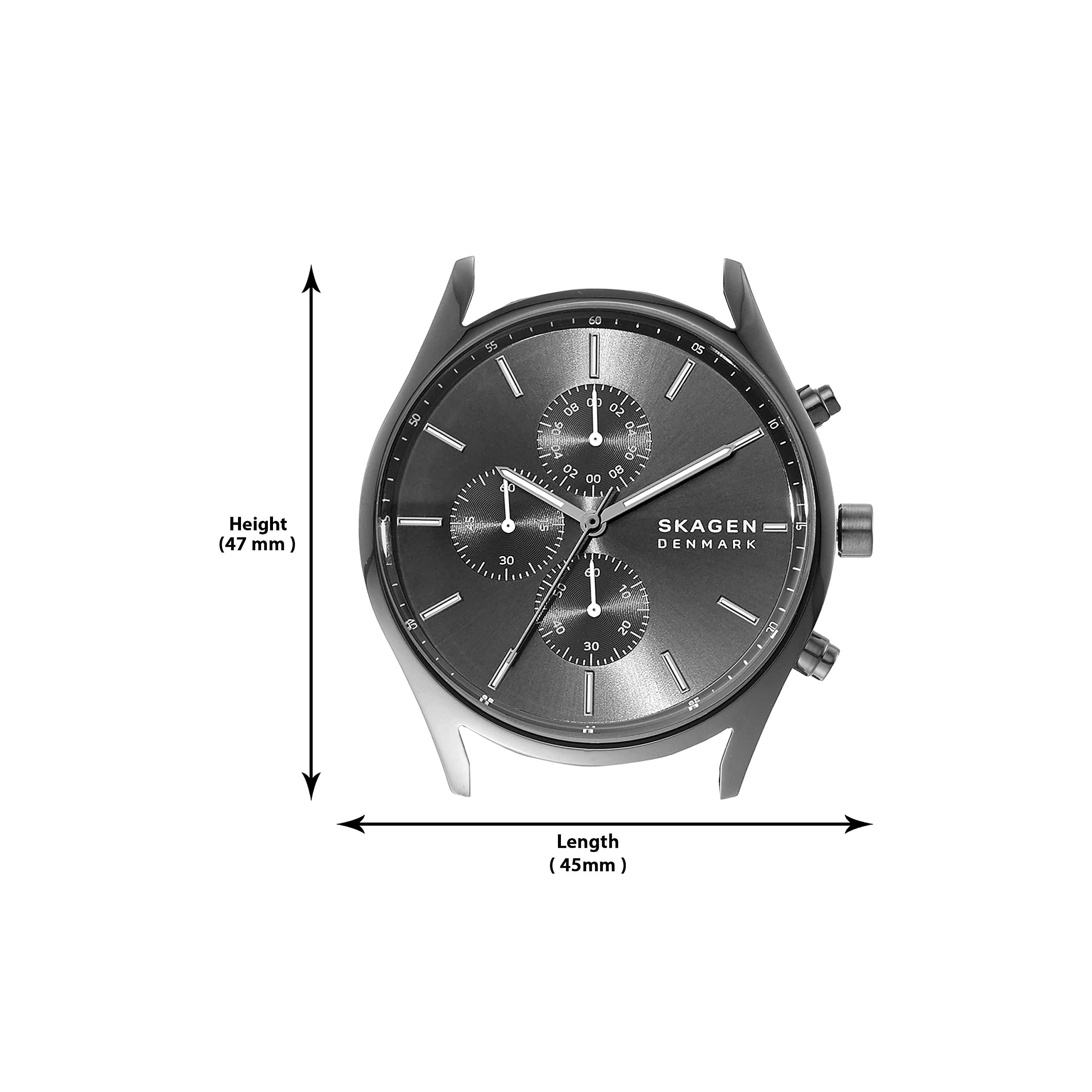 Skagen Holst Men's Watch - Premium Stainless Steel Mesh & Genuine Leather Band Options - Elegant Minimalist Watch for Business, Casual & Formal Occasions
