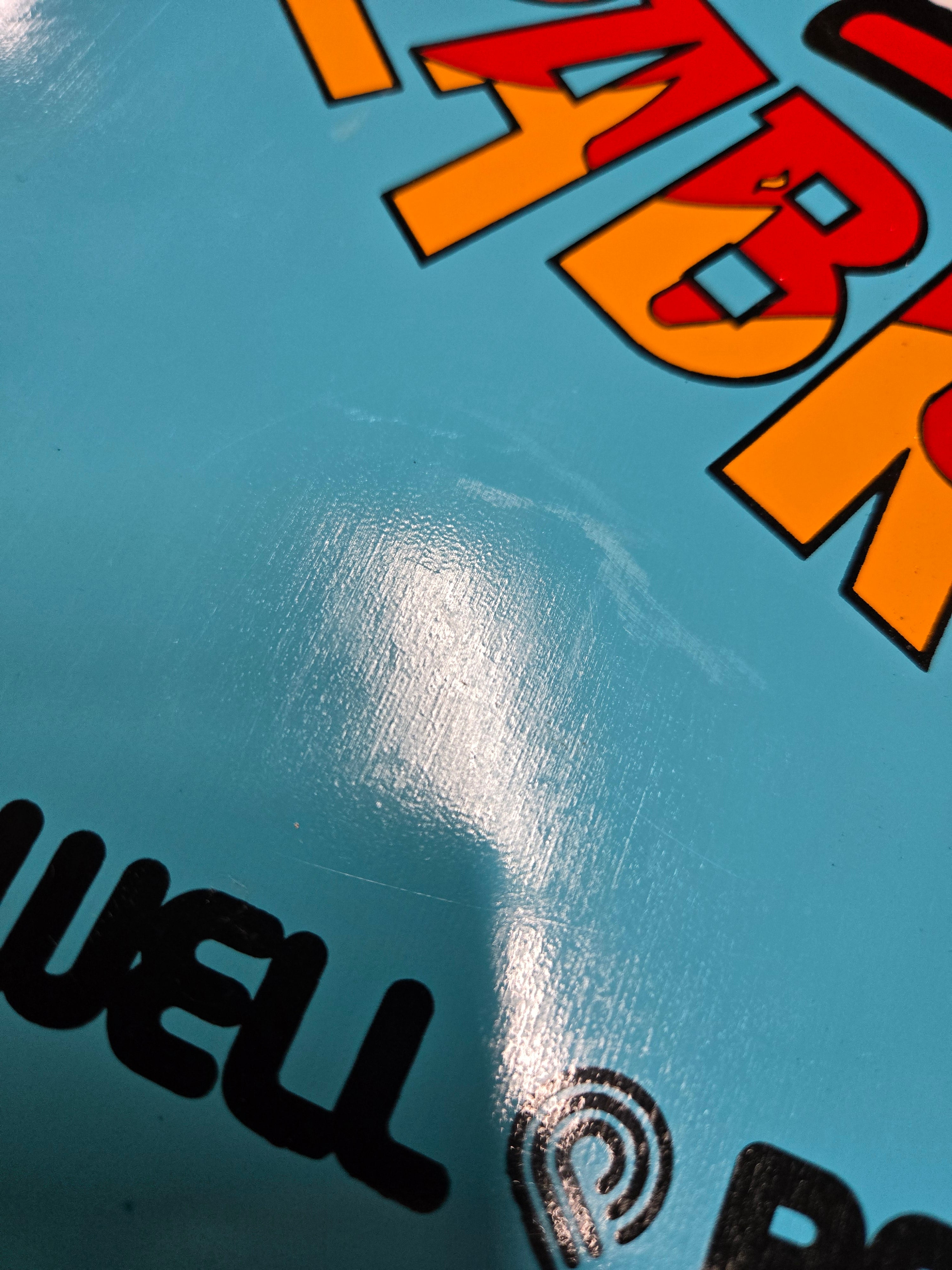 Powell Peralta Claus Grabke Mask Reissue Skateboard Deck - Light Blue | Vintage Skateboard for Collectors & Skaters | Perfect for Street Skating & Display