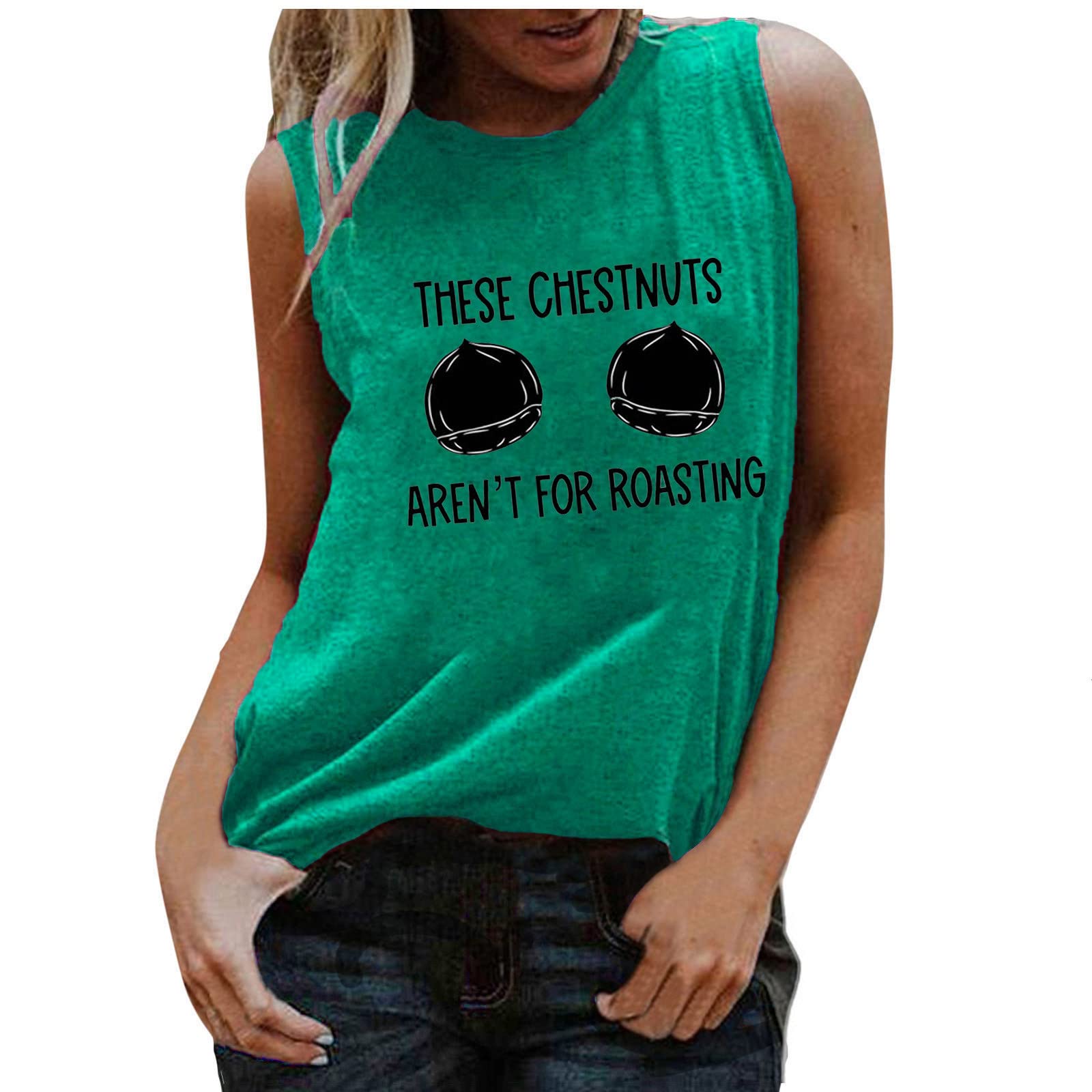 Funny Printed Sports Bra for Women - Fashion Loose Fit Cami Top with Built-in Bra | Gym, Yoga & Casual Wear