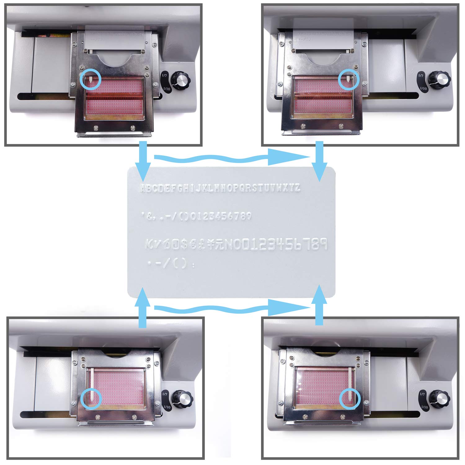 Manual Stamping Machine for PVC Letters - Personalized Card Embosser & Code Printer (Model ET-WORK001-RAW) | Perfect for DIY Crafts, Wedding Invitations, and Business Cards
