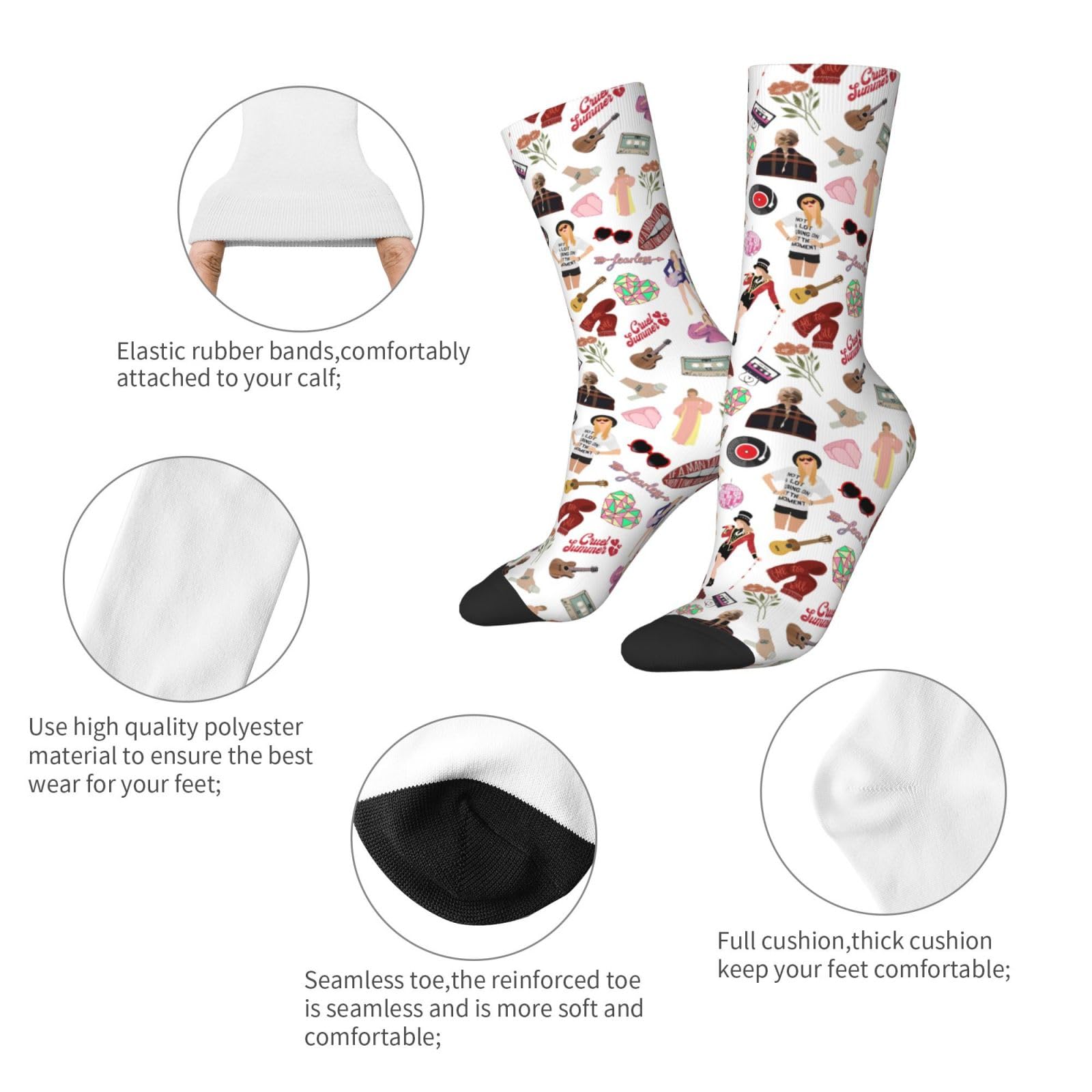 **Breathable Moisture-Wicking Crew Socks for Women & Men - Athletic Hiking Socks - Perfect for Sports, Workouts & Outdoor Adventures**