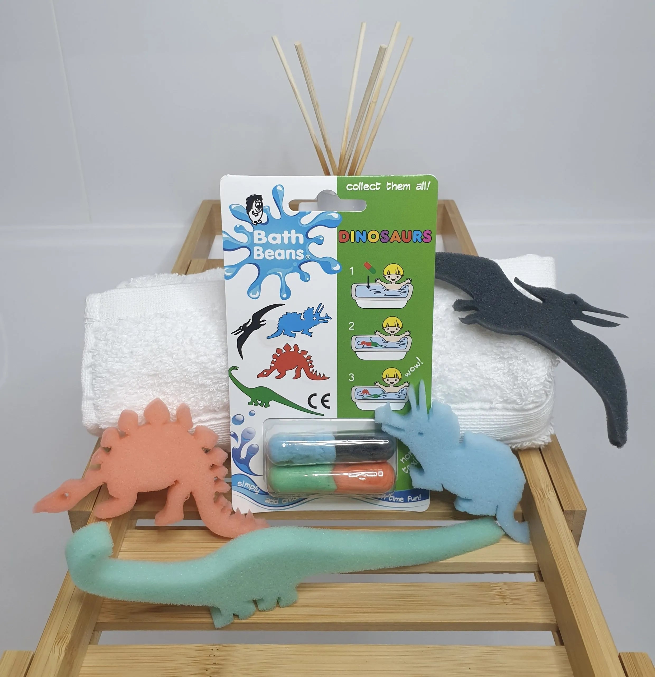 Dinosaur Bath Beans for Kids - Fun & Safe Bathtub Toys for Toddlers - Perfect for Sensory Play, Bath Time & Birthday Gifts