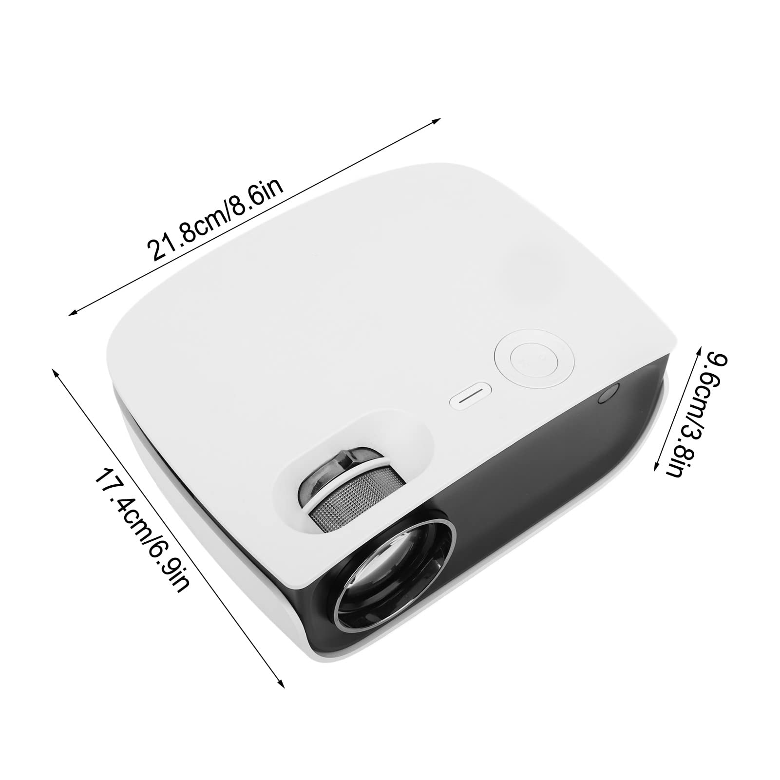 RajoNN 1080P Full HD Video Projector - 2000 Lumens Home Theater Projector with Multiple Interfaces for iPhone, iPad, Outdoor Movies & Indoor Entertainment (UK Plug) - Perfect for Backyard Cinema Nights, Gaming & Home Theater Systems