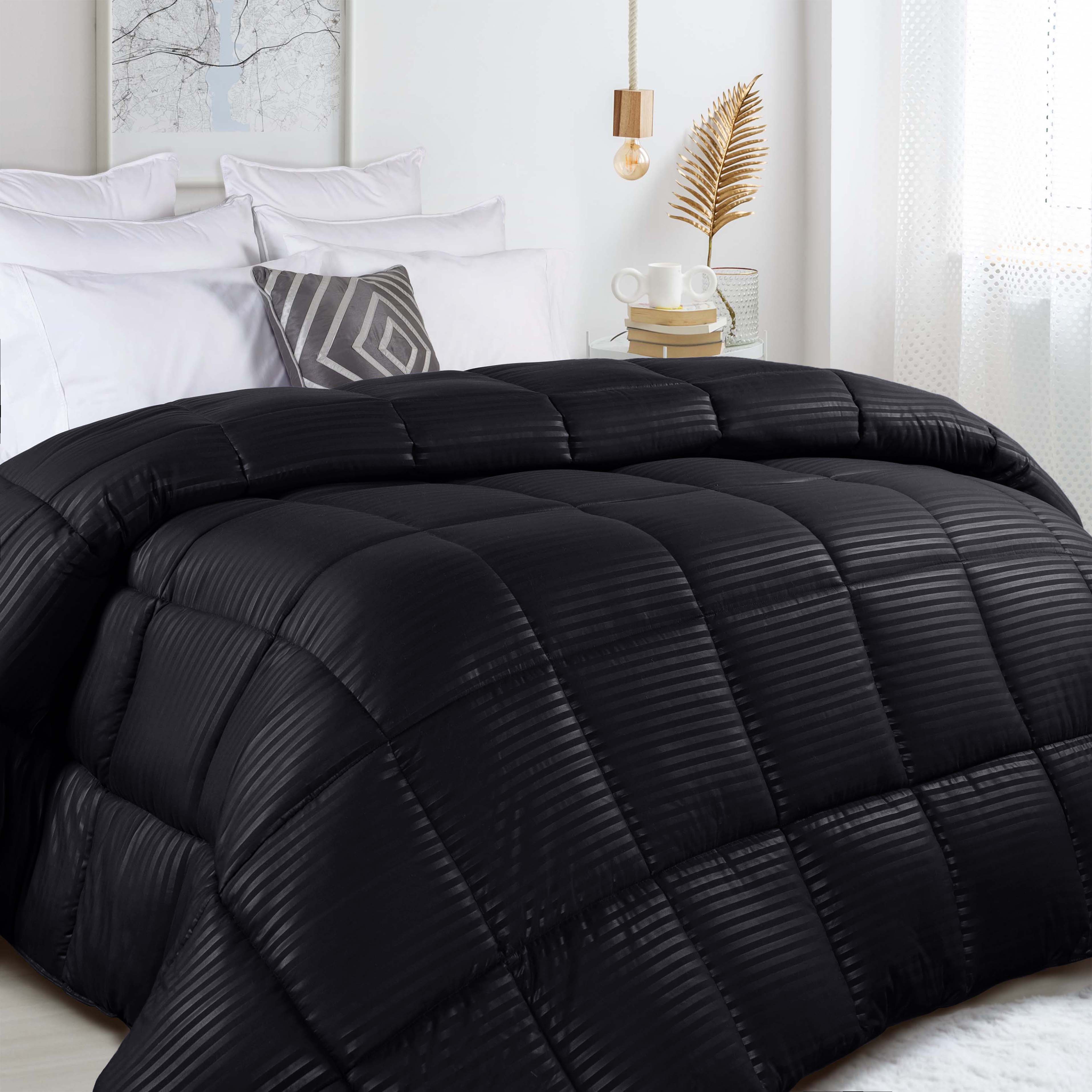 Reversible Striped Down Alternative Comforter - Soft & Lightweight All-Season Bedding for Cozy Sleep - Perfect for Bedrooms, Guest Rooms & Dorm Rooms