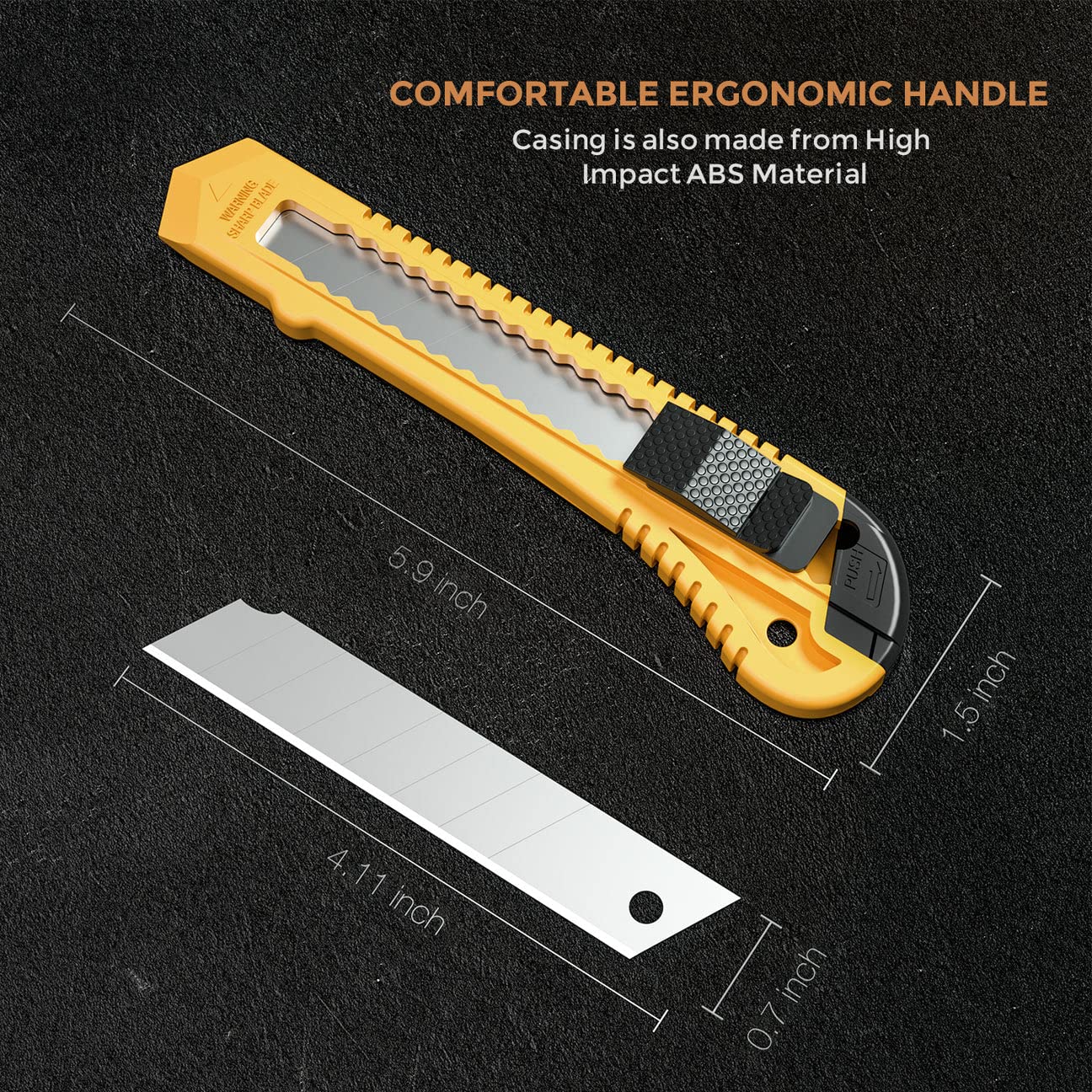 Nicpro 15 Pack Utility Knives with 30 Extra Blades - Heavy Duty Retractable Box Cutters with Snap-Off 18mm Razor Blades - Ideal for Office, Home, Arts & Crafts, DIY Projects, Packaging, and Workshop Use
