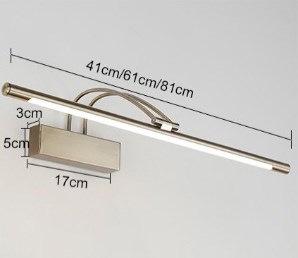 11W LED Vanity Light - 24.4 Inch Makeup Mirror Light with 240° Rotation, White Bathroom Wall Light for Dressing Table & Picture Lighting - Perfect for Bedroom, Bathroom & Salon Makeup Area