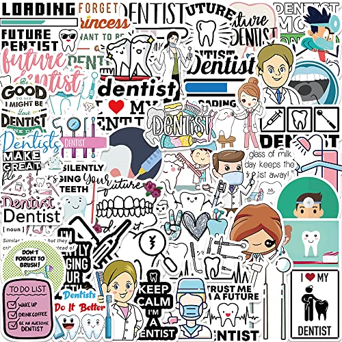 Dentist Stickers, Nurse Stickers, Doctor Stickers - Waterproof Vinyl Decals for Water Bottles, Laptops, Notebooks - Perfect Medical Professional Gifts for Men & Women - Great for Hospitals, Clinics, Offices & School Supplies