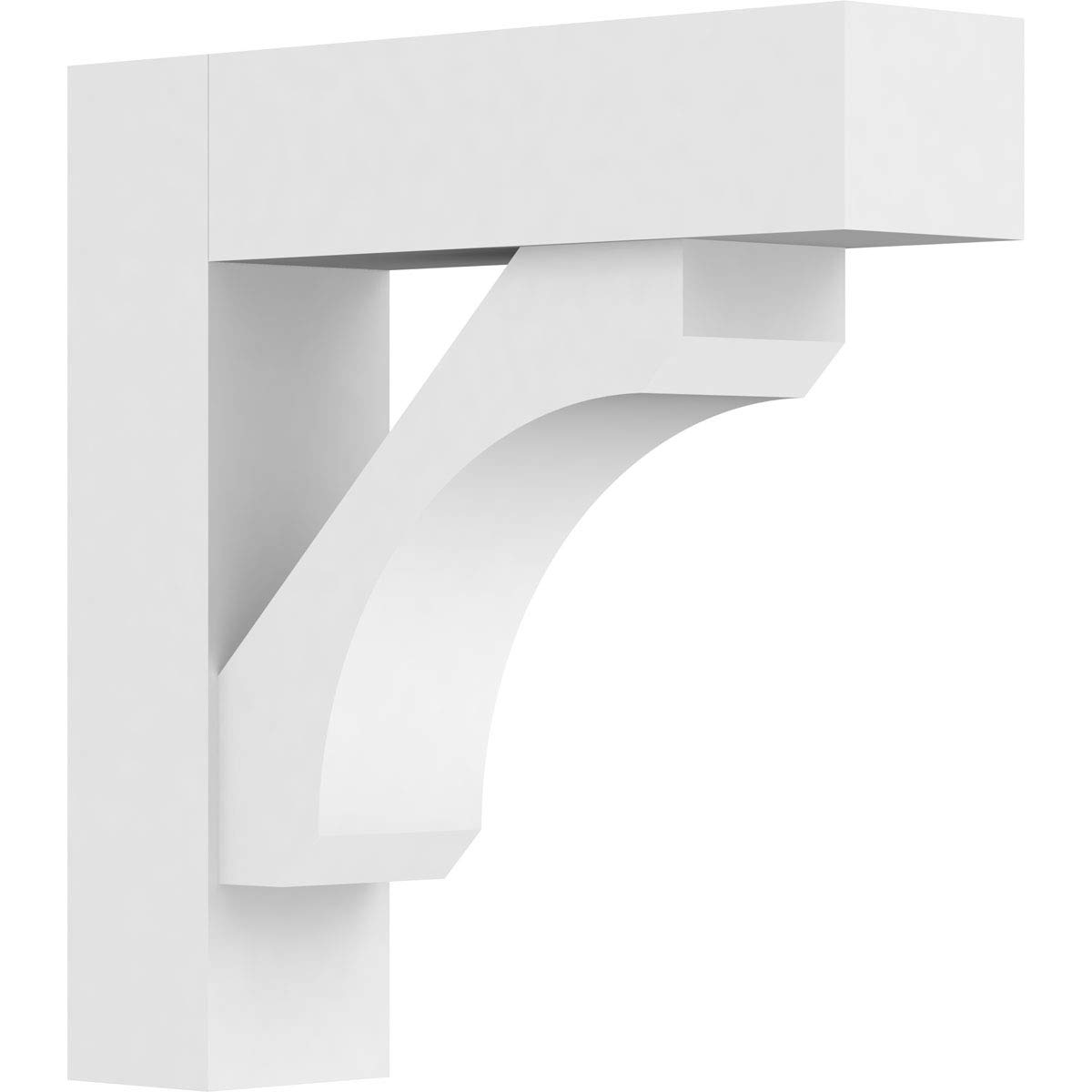 Ekena Millwork BKTP05X20X20LEC05 Standard Legacy Architectural Grade PVC Brackets with Block Ends - 5