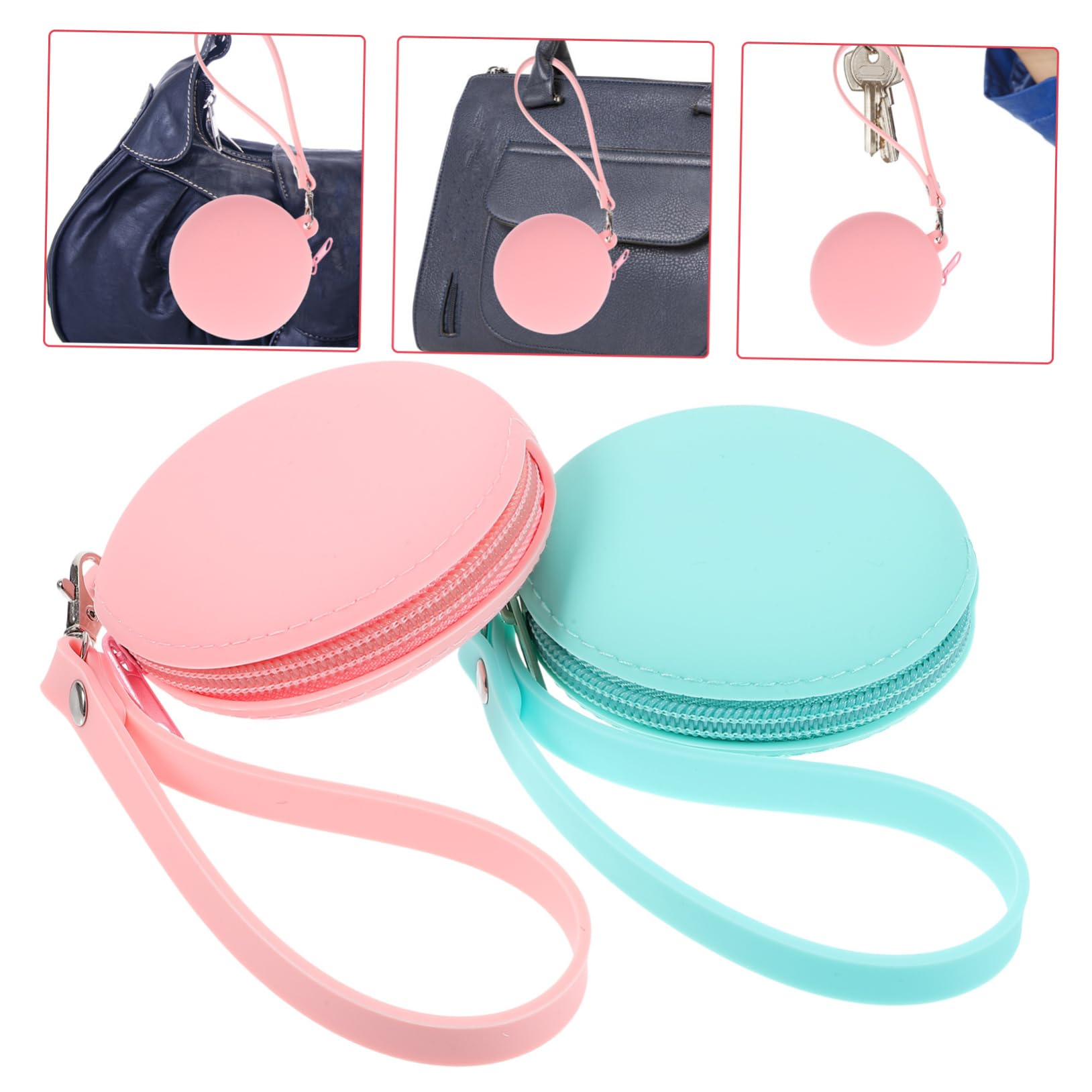 Veemoon Lightweight 2 Pack Earphone Cases - Portable Headphone Storage Pouch with Keychain for AirPods, Earbuds & Wireless Headphones - Travel Safe Storage Organizer for Commuting, Gym & Outdoor Activities