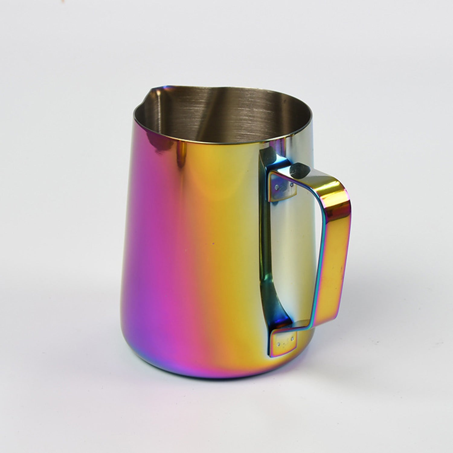 I.XXI Stainless Steel Milk Jug 350ml - Motta Style Electroplated Coffee Frothing Pitcher for Latte Art, Cappuccino & Hot Chocolate - Perfect for Home Baristas & Coffee Shops