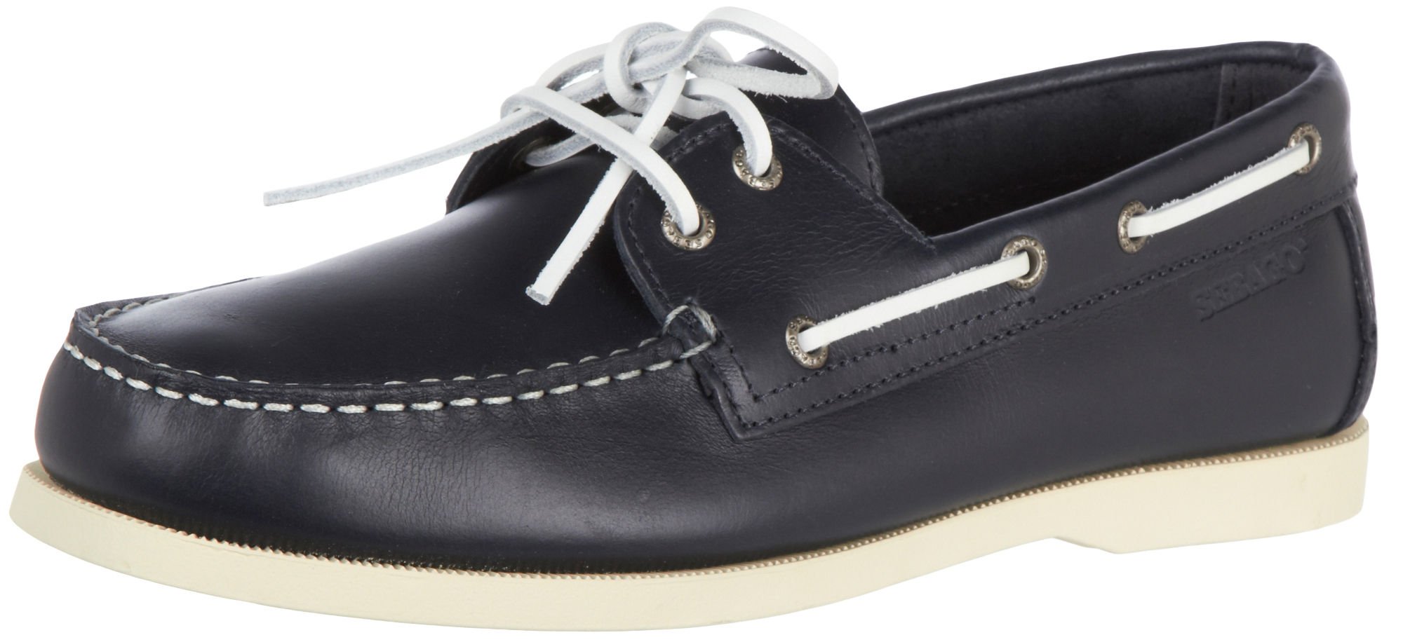 Sebago Men's Wharf Casual Navy Boat Shoes - Comfortable & Stylish Deck Shoes for Men, Size 10 M - Perfect for Sailing, Boating & Summer Casual Wear