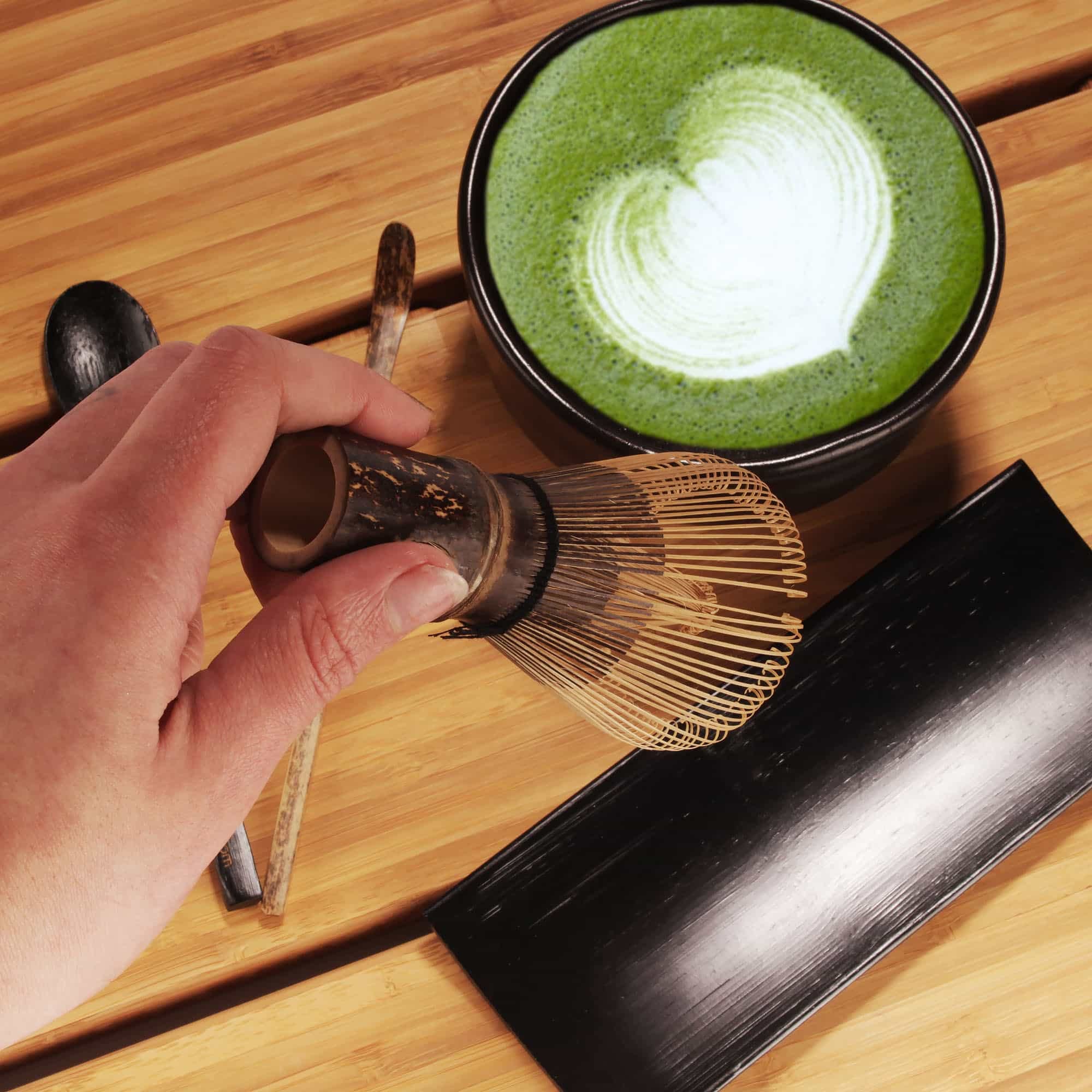 Premium Matcha Bowl Set - 10 Piece Ceremonial Kit with Bowl, Stand, Whisk, Scoop, Spoon & Tray - Mint Green BambooMN Brand - Perfect for Japanese Tea Ceremony, Zen Meditation & Home Decor