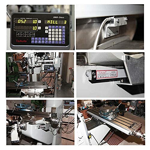 3 Axis DRO Digital Readout Display with 3pc Glass Linear Scale (150mm+300mm+600mm) for CNC Milling & Lathe Machines | Precision Measurement for Metalworking & Woodworking Projects