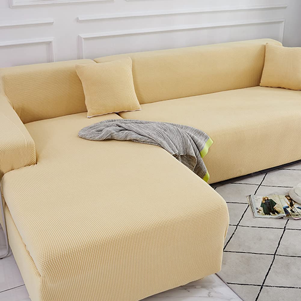 Stretch Anti-Slip Sofa Slipcover for Sectional, Couch & Recliner - Furniture Protector for 4-Seater XL Sofas (90-118