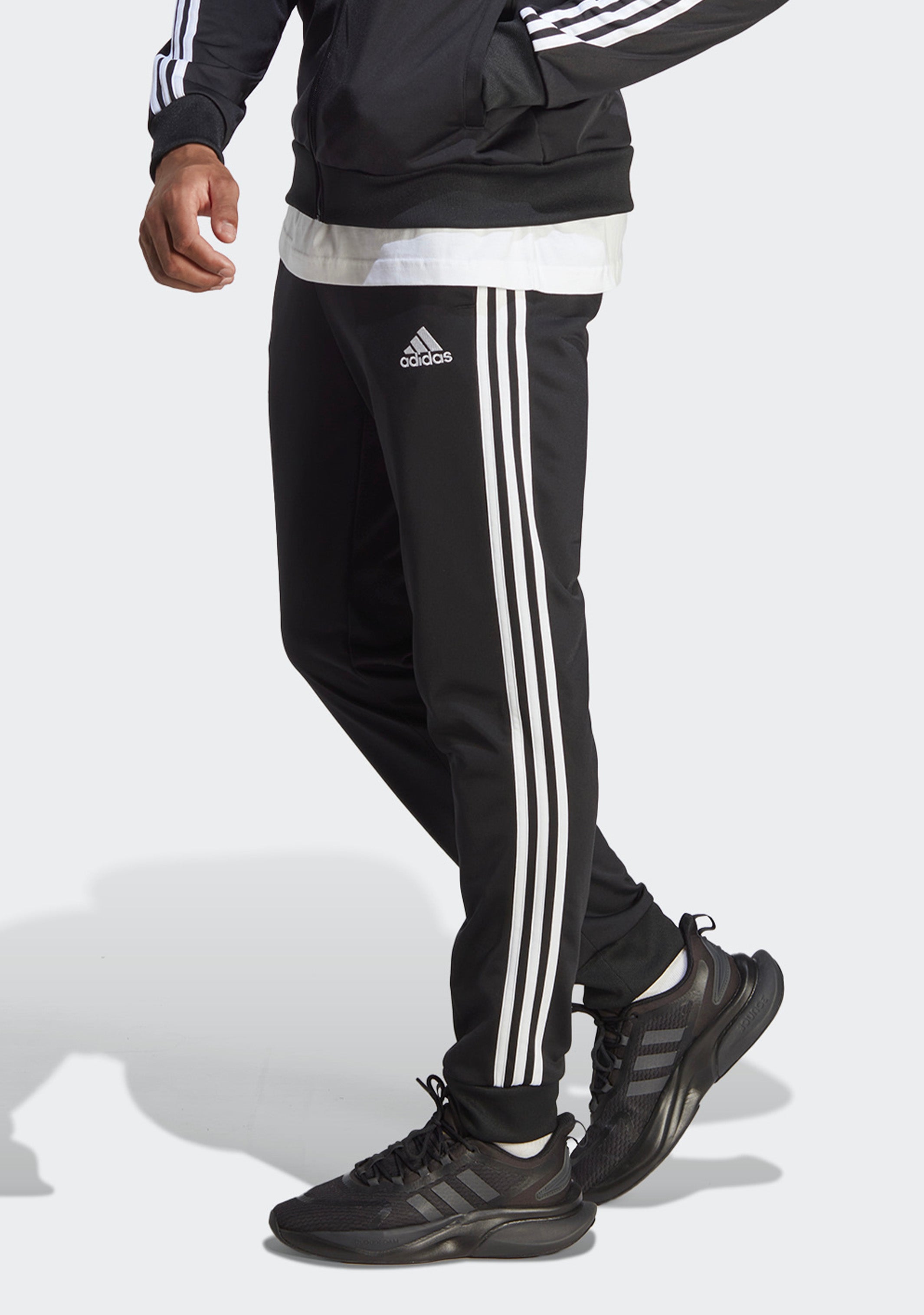 Adidas Men's Primegreen Essentials 3 Stripes Track Pants - Lightweight Athletic Joggers for Running, Gym & Casual Wear - Eco-Friendly Recycled Polyester Sweatpants