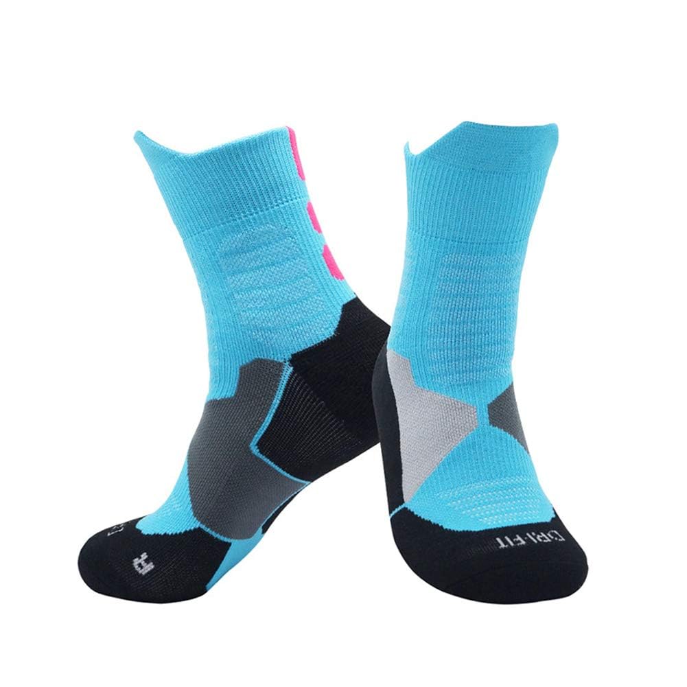 FOMANN Men's Thick Protective Sport Cushion Socks 3 Pack - Basketball Compression Athletic Socks for Running, Gym & Workout - Breathable & Supportive Performance Socks for Active Men