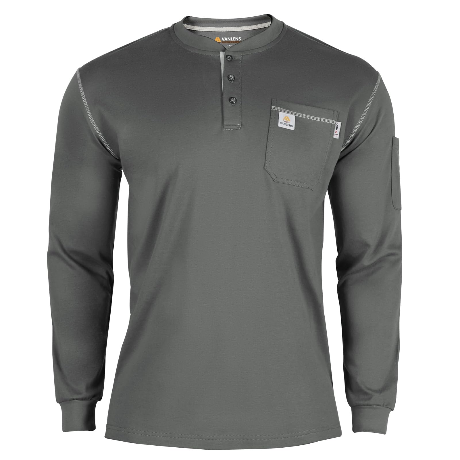 FR Shirts for Men CAT2/HRC2 Flame Resistant Work Shirts - 6.5oz Lightweight Long Sleeve Fire Retardant Shirt for Welding, Construction & Industrial Safety Workwear