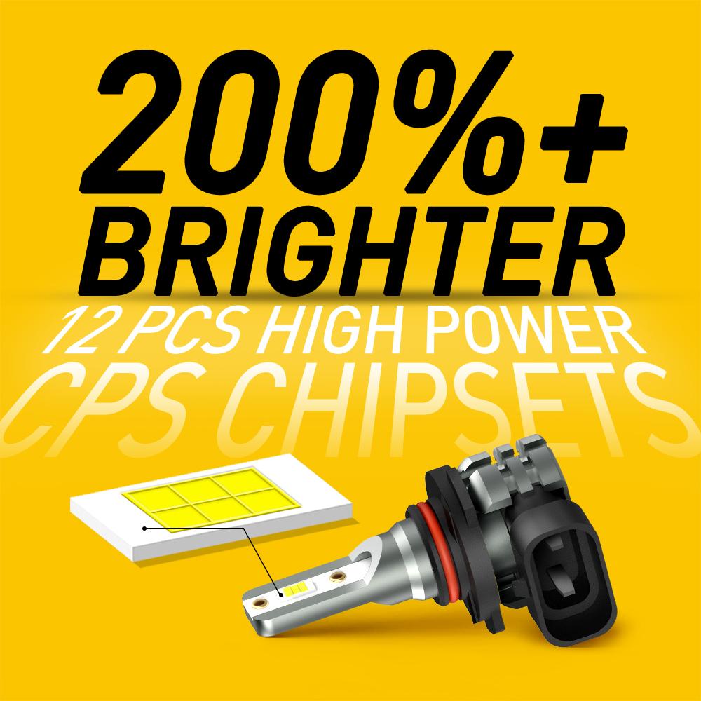 9006/HB4 LED Fog Light Bulbs - 4000 Lumens Super Bright CSP Chip Technology - Perfect for Off-Road, Rainy & Foggy Driving Conditions
