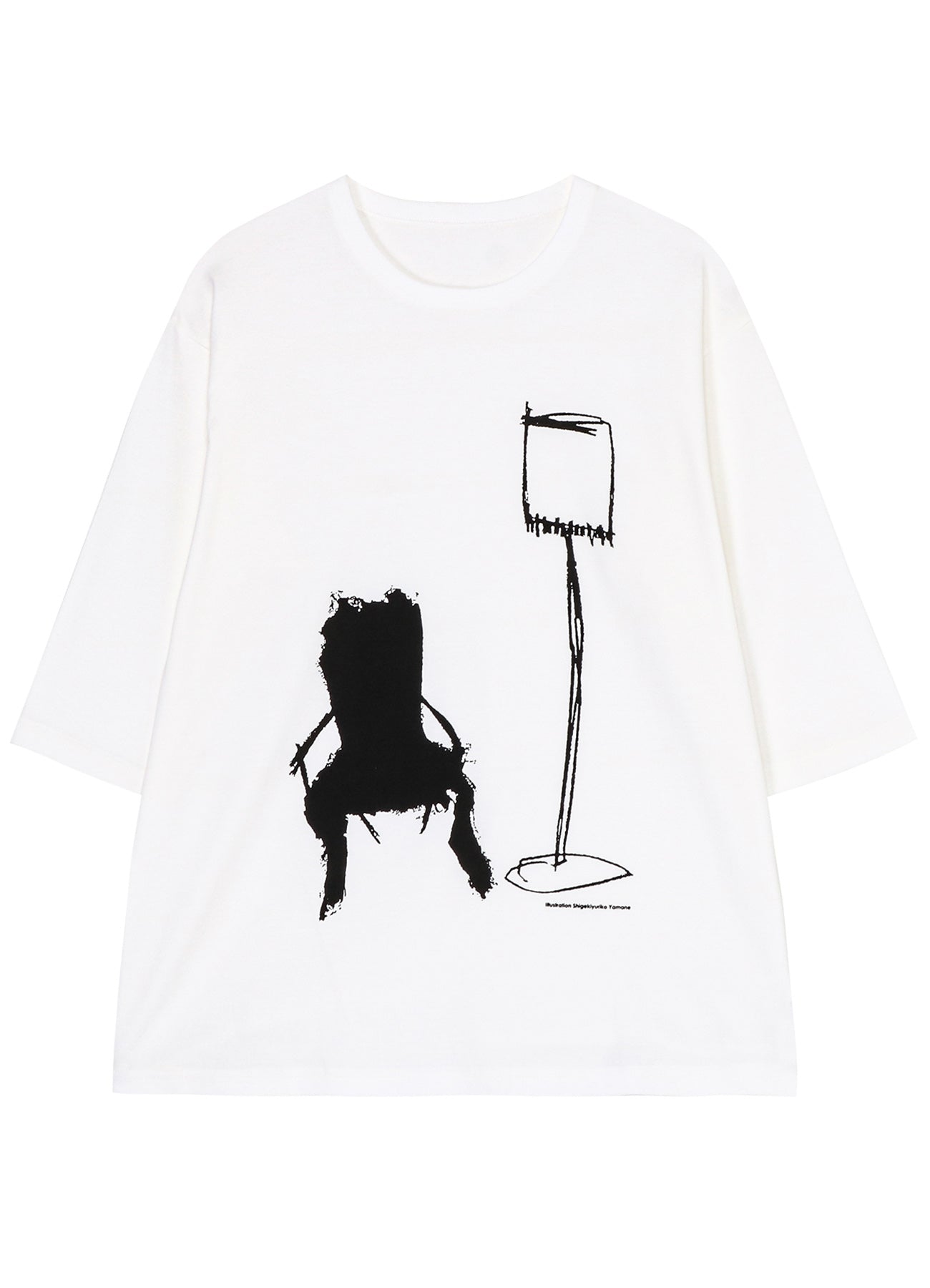 20/1 Combed Jersey Chair Print 3/4 Sleeve Shirt - Comfortable Casual Top for Office, Outings & Everyday Wear