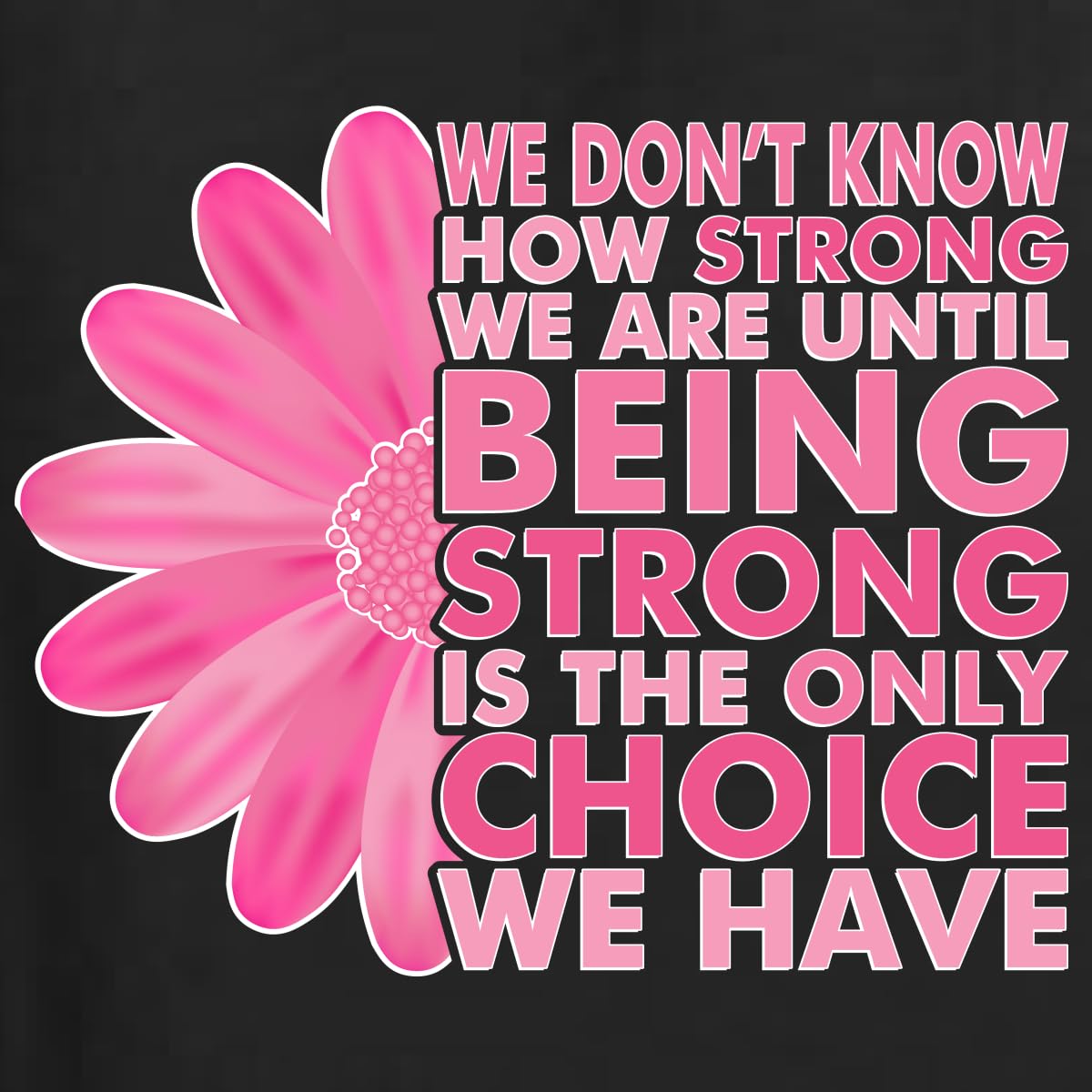 Wild Bobby Breast Cancer Awareness Faith Pink Ribbon Sunflower Women's T-Shirt - Front & Back Design - Comfortable Cotton Tee for Charity Events, Survivor Support & Everyday Wear