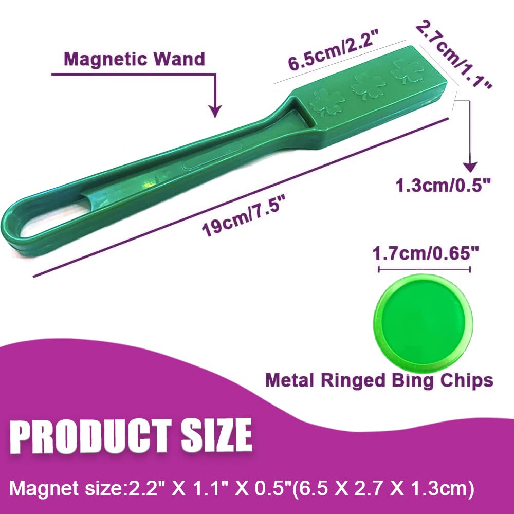 Magnetic Blue Wand & 100 Chips Bingo Set - STEM Educational Game Kit for Learning, Sensory Play, Science & Math Counting | Perfect for Classroom, Homeschool & Family Game Night