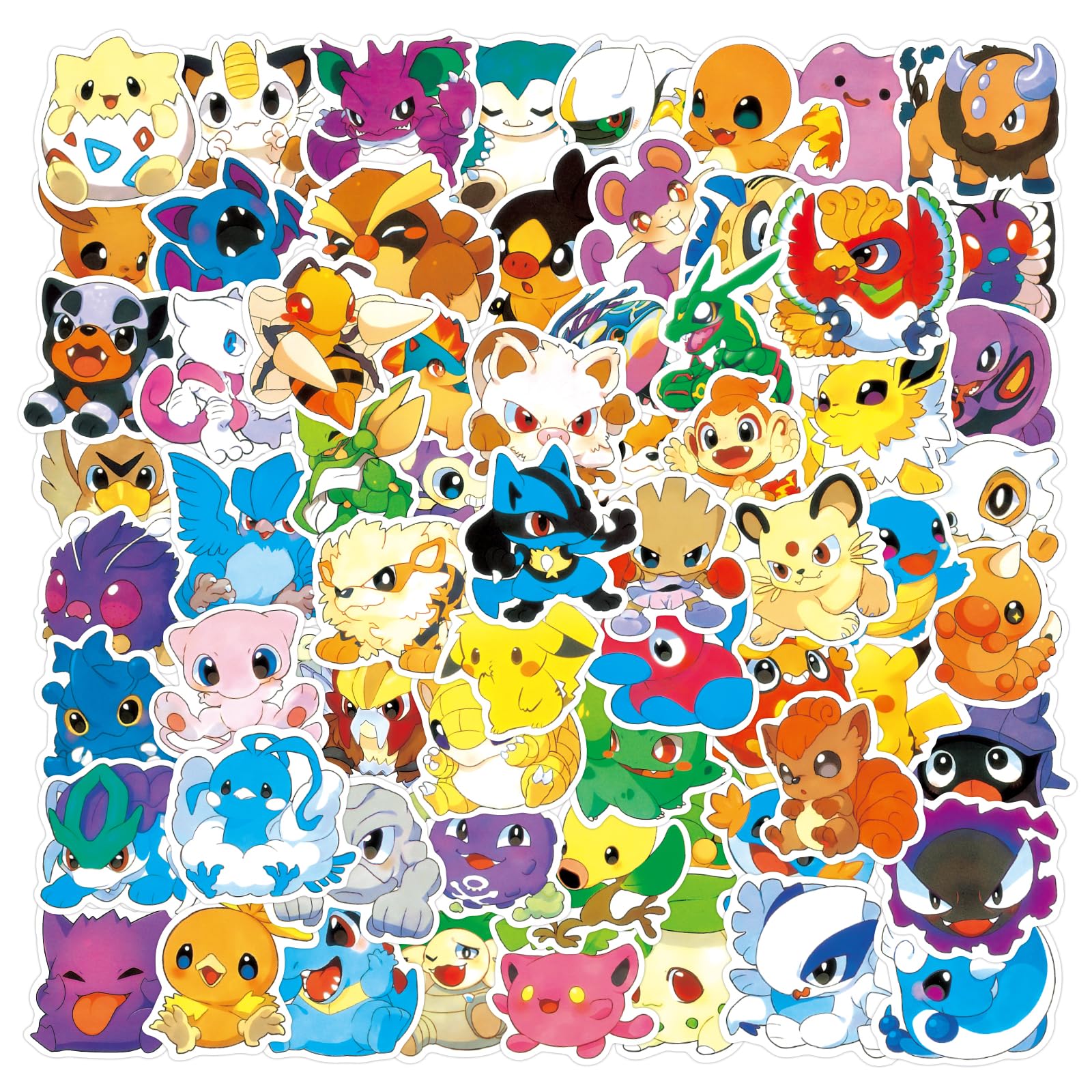 100 Pcs Kawaii Anime Stickers Pack - Waterproof Vinyl Cartoon Stickers for Teens & Kids - Decorate Water Bottles, Laptops, Phones, Skateboards - Perfect for School, DIY Crafts & Personalizing Accessories