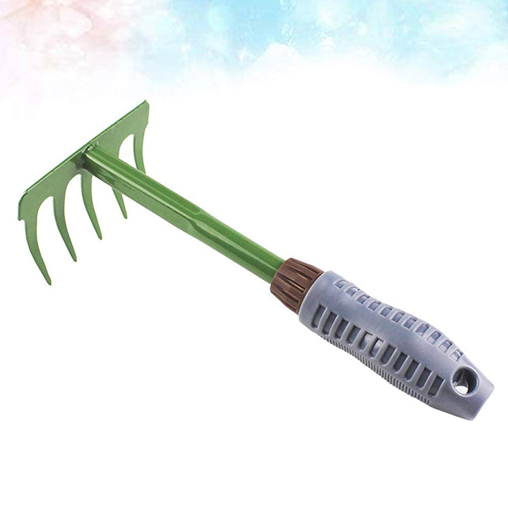 Iron Hand Rake - Small Garden Cultivator Tool for Weeding, Soil Aeration & Planting | Durable Metal Rake for Lawn, Balcony, Farm & Outdoor Gardening | Perfect for Flower Beds, Vegetable Patches & Yard Maintenance