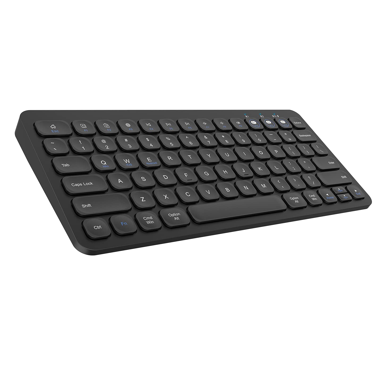 PINKCAT Ultra-Thin Wireless Bluetooth Keyboard for Laptop, PC, MacBook, iPad, iPhone & Smart TV - Multi-Device Sleek Design (Black) | Perfect for Home Office, Remote Work & Entertainment Setup