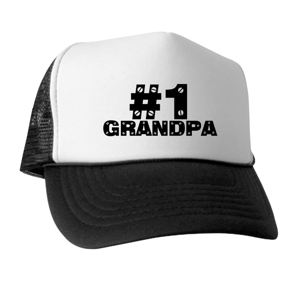 #1 Grandpa Trucker Hat - Classic Baseball Cap for Men & Women - Unique Trucker Hat for Fathers Day, Gifts & Casual Outdoors