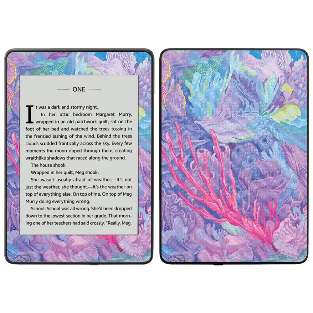 Premium Carbon Fiber Skin for Amazon Kindle Paperwhite 2018 (10th Gen) - Dreamy Reef Design | Waterproof Protective Cover with Durable Textured Finish | Easy Application & Removal | Made in USA | Perfect for Travel, Reading Outdoors & Daily Commute