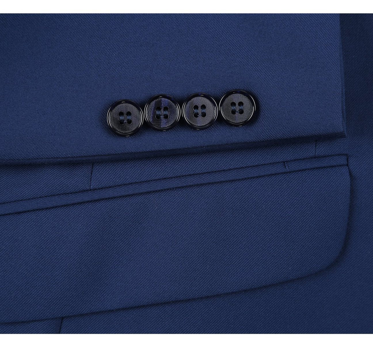 Alessandro Vitello by Renoir Royal Blue 2-Piece Slim Fit Single Breasted Notch Lapel Suit | Premium Men's Formal Wear for Weddings, Business Meetings & Special Occasions