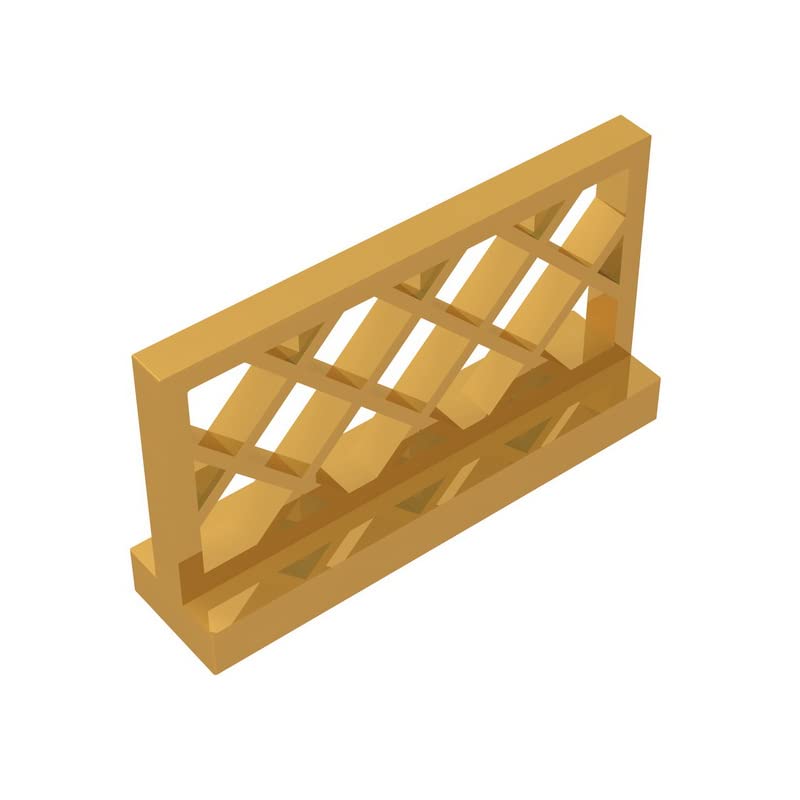 **Eske Kouri Gobricks GDS-882 Fence 1x4x2 - 20 PCS Pear Gold (035) Building Blocks, Compatible with Lego 3185 & Major Brick Brands - Perfect for DIY Projects, Toy Models & Creative Play**