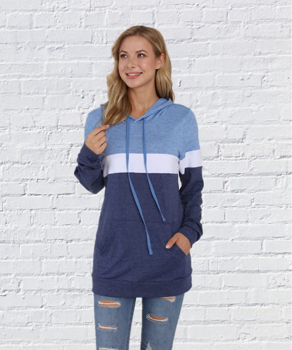 Lylinan Women's Long Sleeve Hooded Sweatshirt - Trendy Fall Tunic Top for Casual Wear | Perfect for Layering, Outdoor Activities & Everyday Comfort