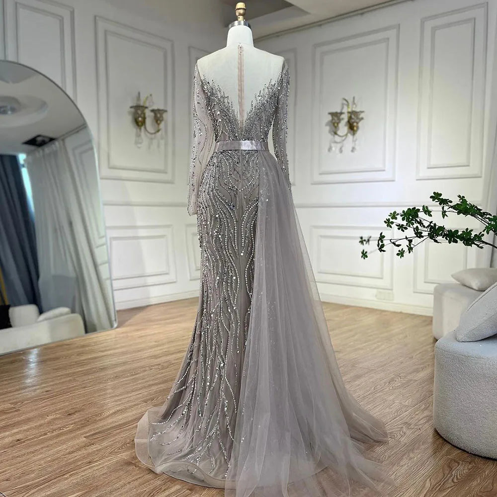 Elegant Purple Mermaid Evening Dress with Lace & Beaded Skirt - Luxury Women's Gown for Wedding, Party & Special Occasions | Serene Hill Collection 2025 LA71752 | Perfect for Prom, Bridesmaid & Formal Events
