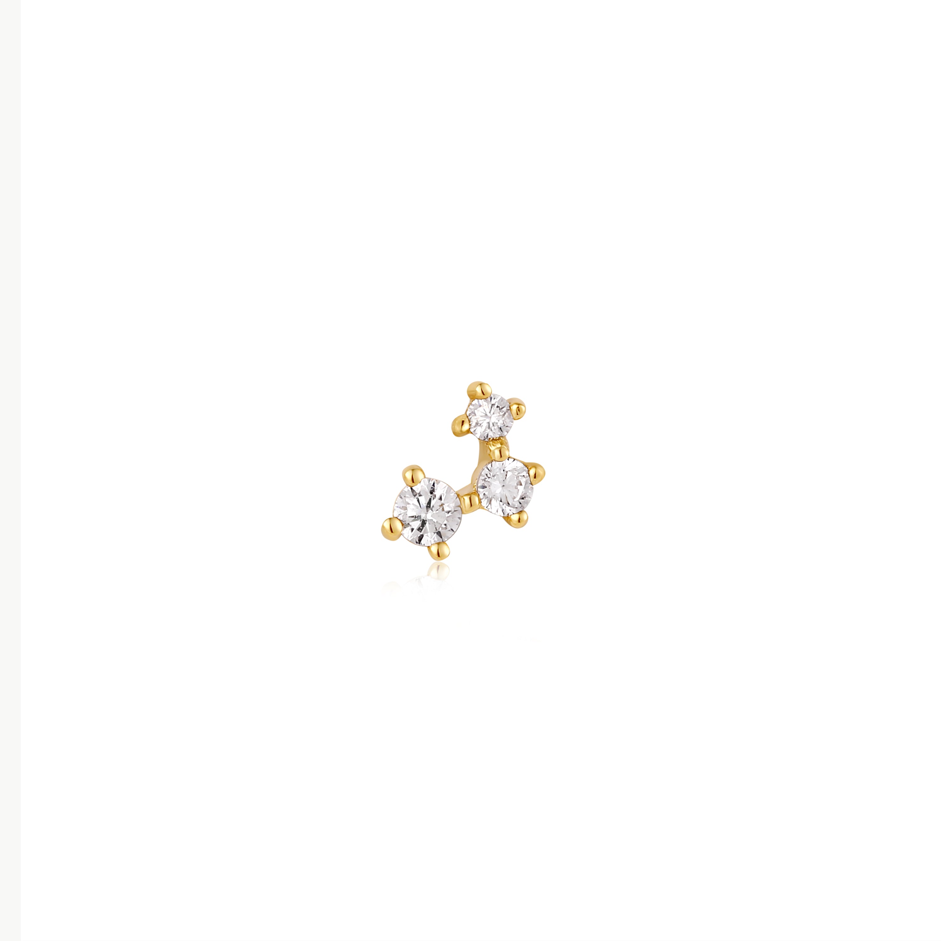Gold Sparkle Galaxy Barbell Single Earring - Trendy Body Jewelry for Cartilage, Helix & Tragus Piercing - Perfect for Parties, Concerts & Everyday Wear